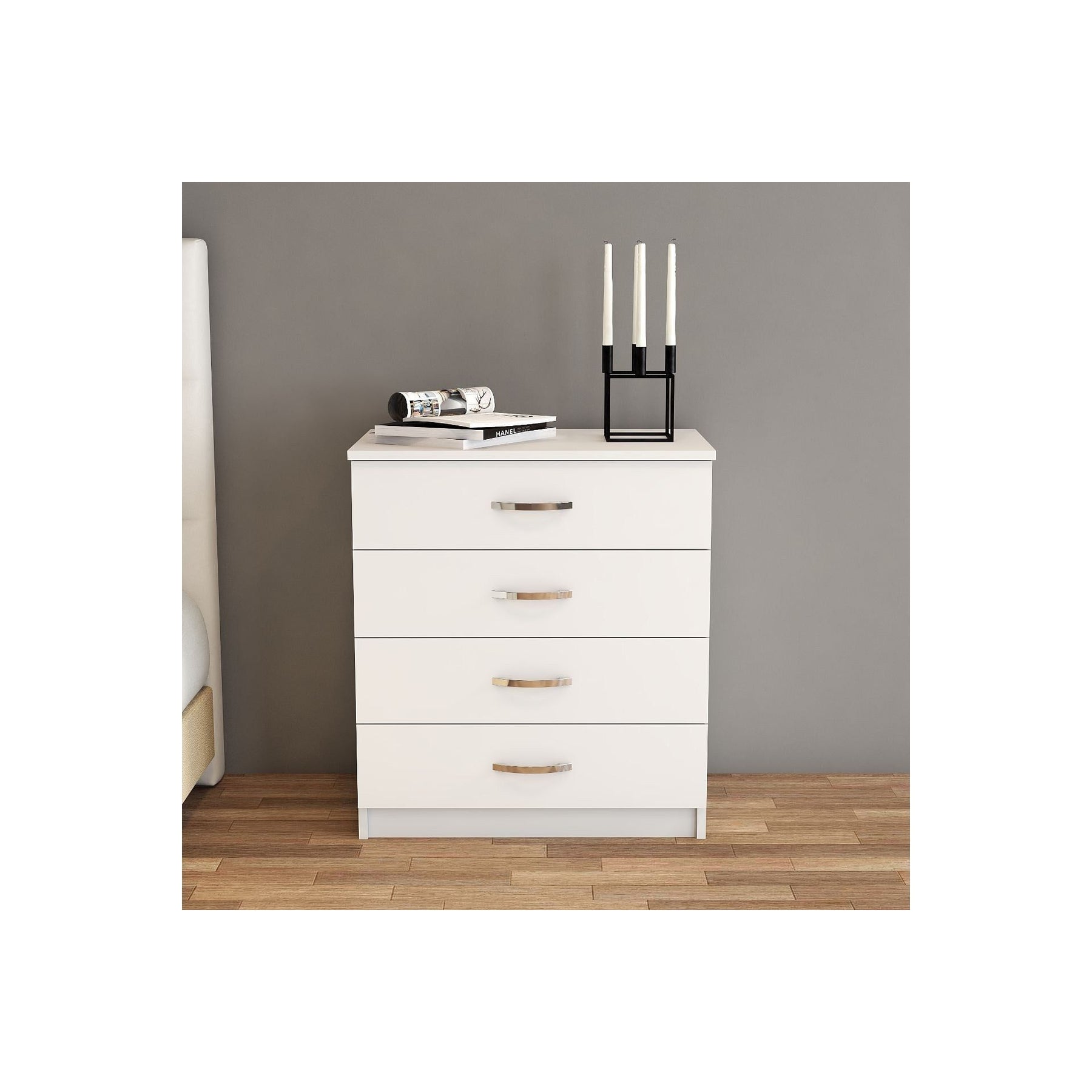 Comoda SFY0101, alb, PAL melaminat, 72x44.5x80.5 cm