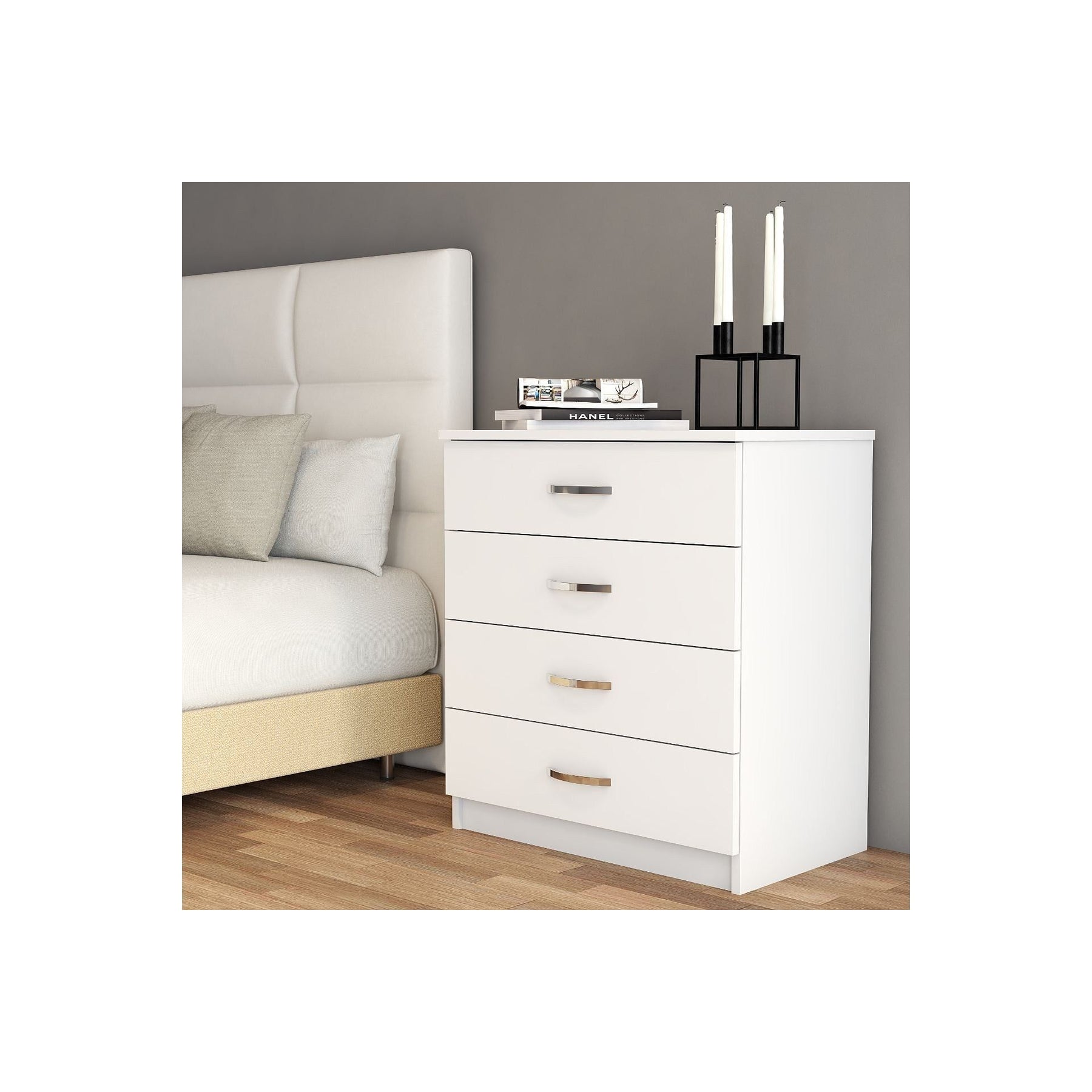 Comoda SFY0101, alb, PAL melaminat, 72x44.5x80.5 cm