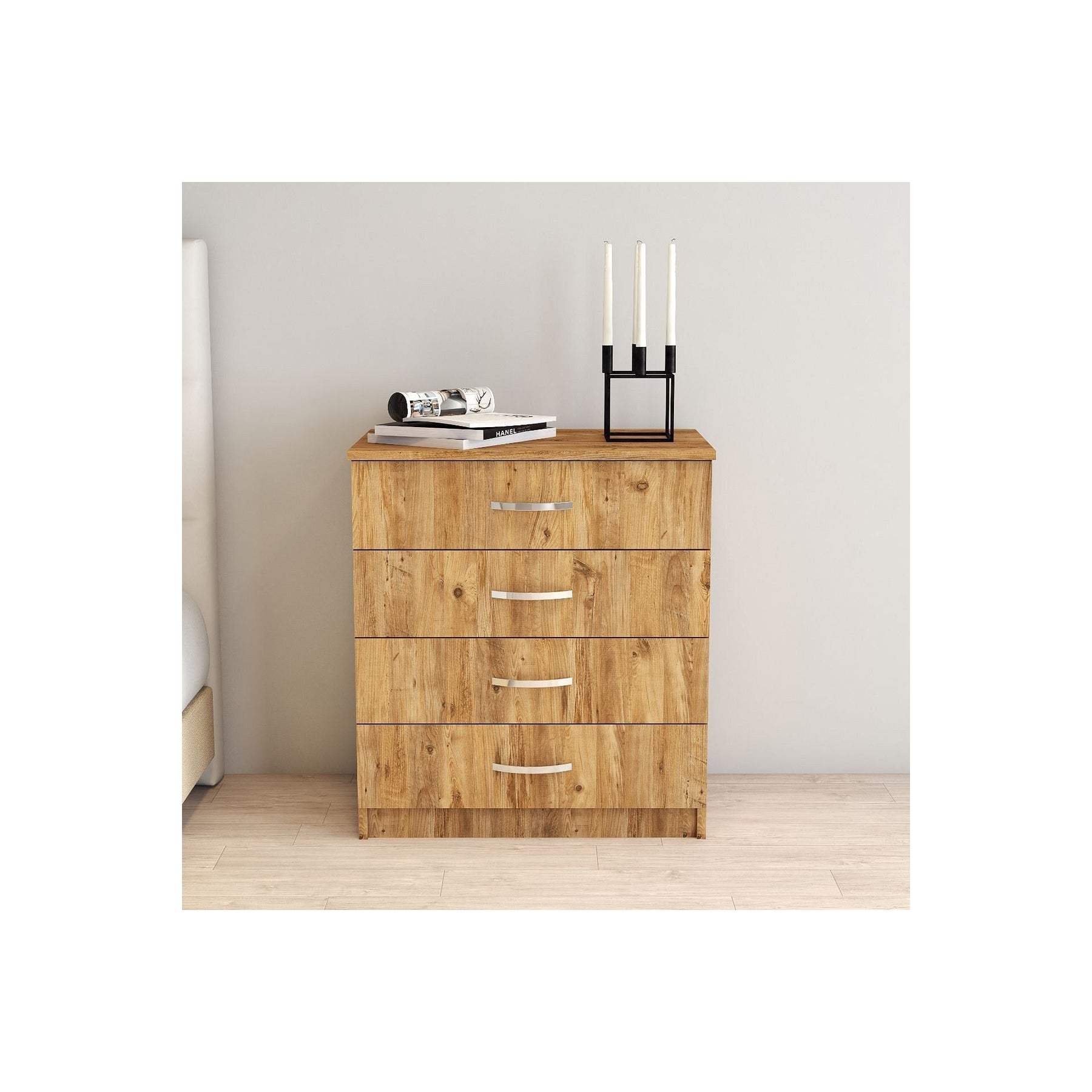 Comoda SFY0102, stejar, PAL melaminat, 72x44.5x80.5 cm