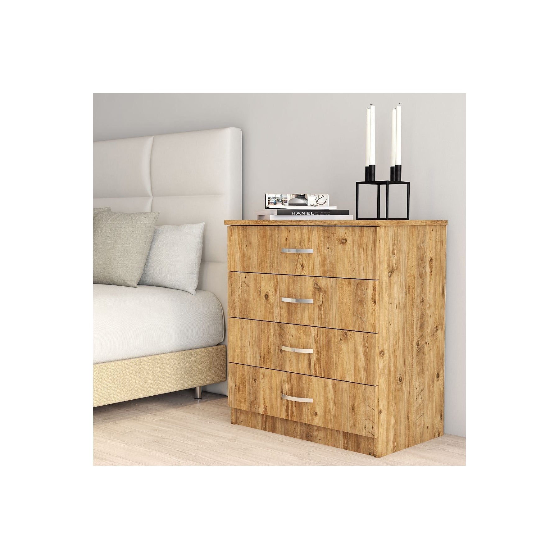 Comoda SFY0102, stejar, PAL melaminat, 72x44.5x80.5 cm