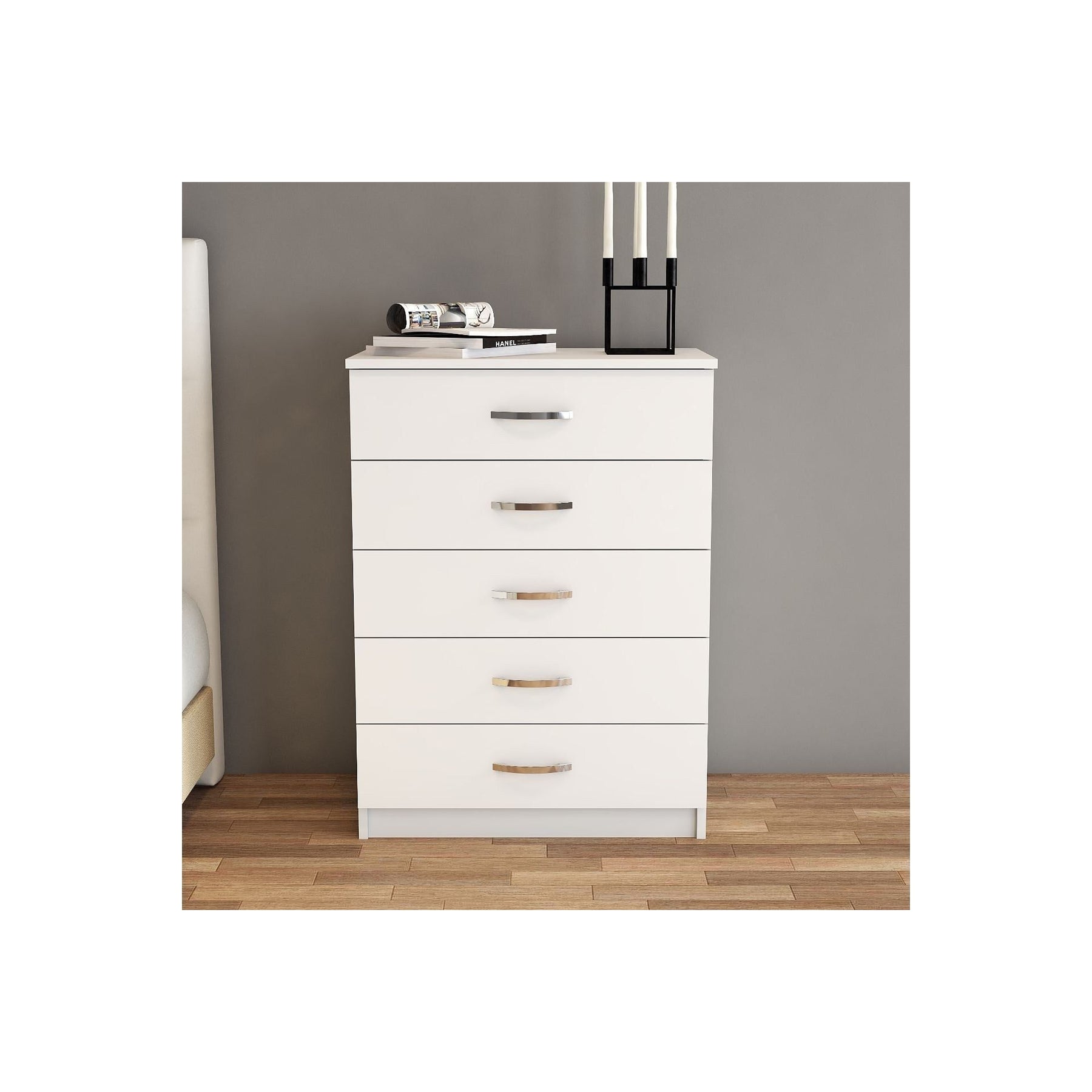 Comoda SFY0201, alb, PAL melaminat, 72x44.5x98 cm