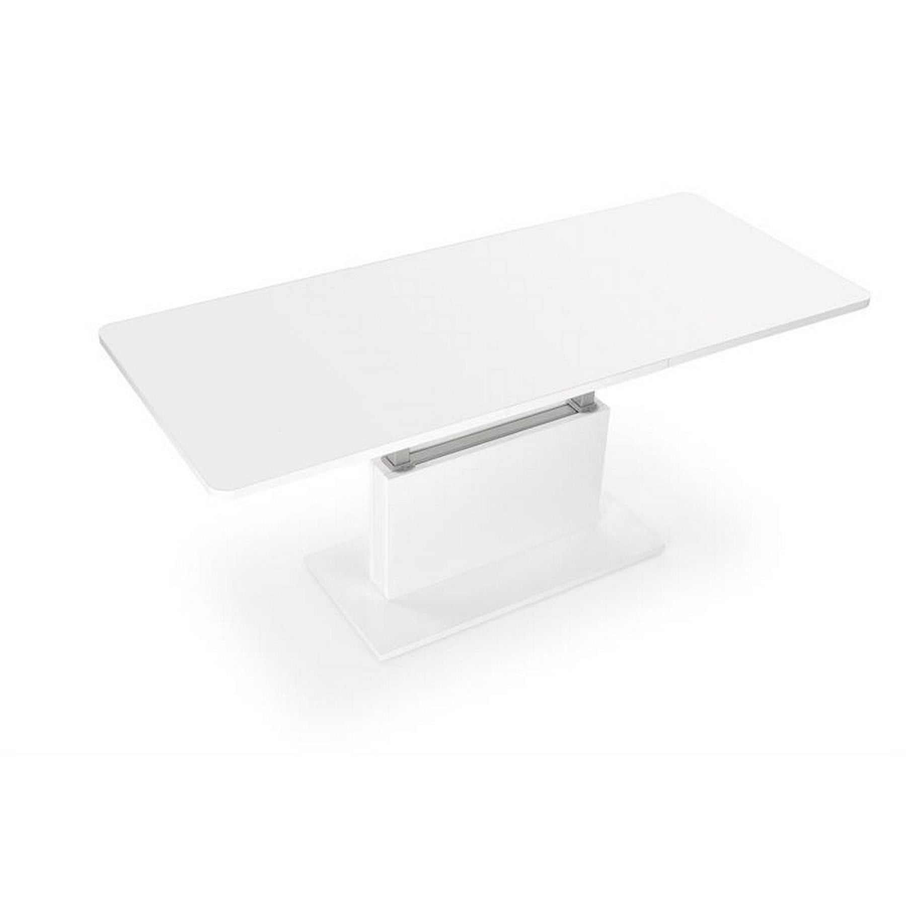 Masa extensibila BUSETTI, alb mat, reglare pe inaltime si lungime, 126/167x70x56/74 cm