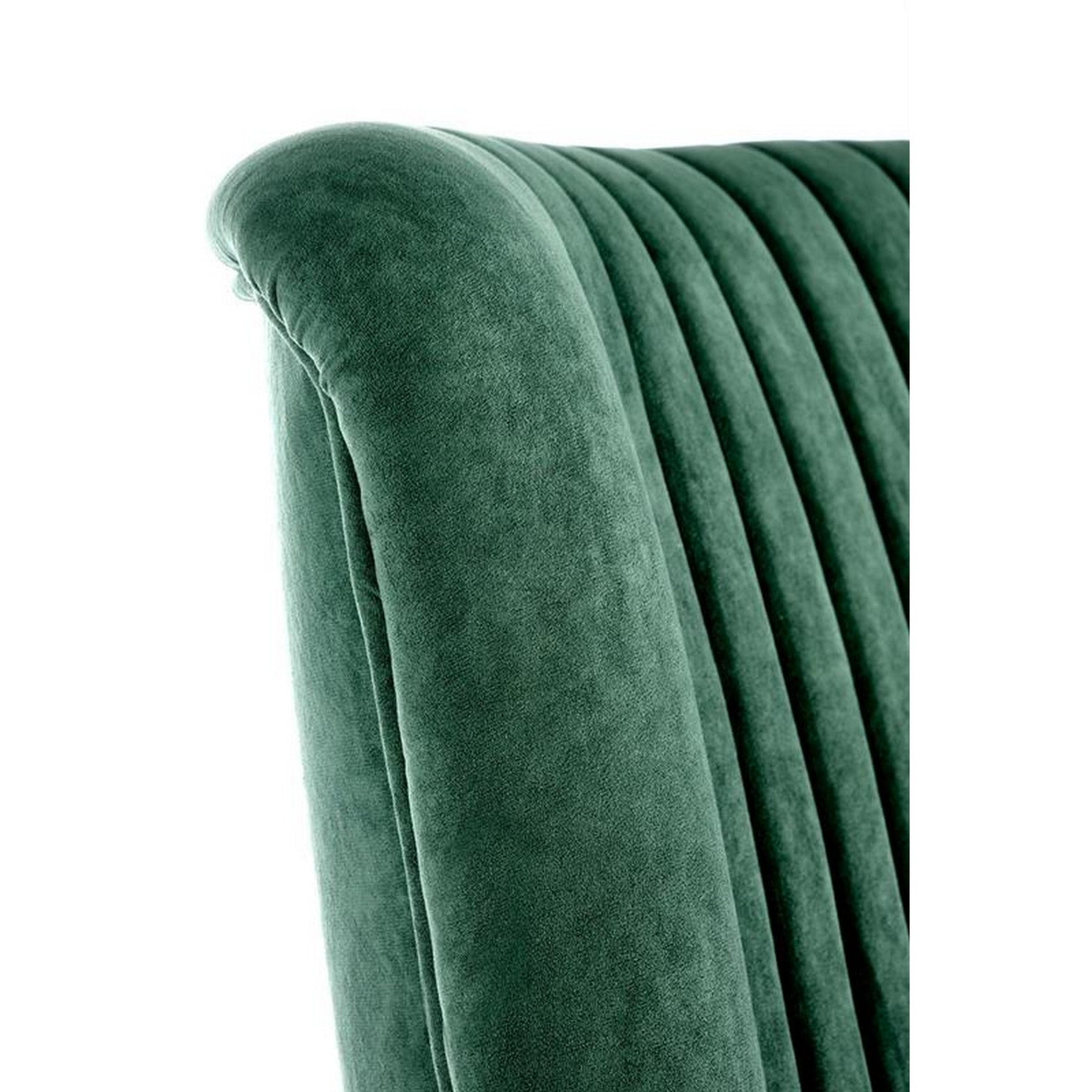 Fotoliu clasic Delgado, catifea verde, 75x70x100 cm