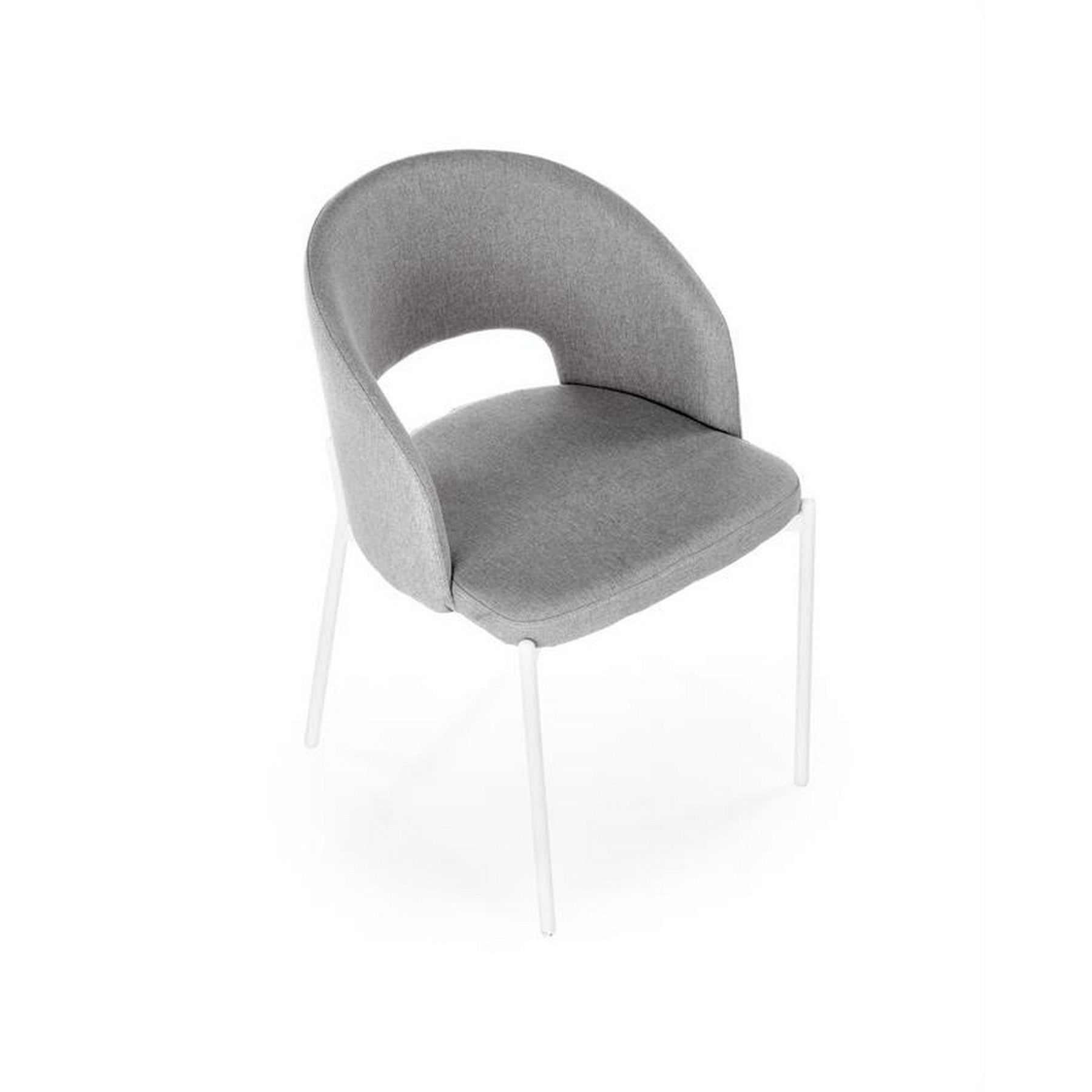 Scaun K486, stofa gri/alb, 51x57x77 cm