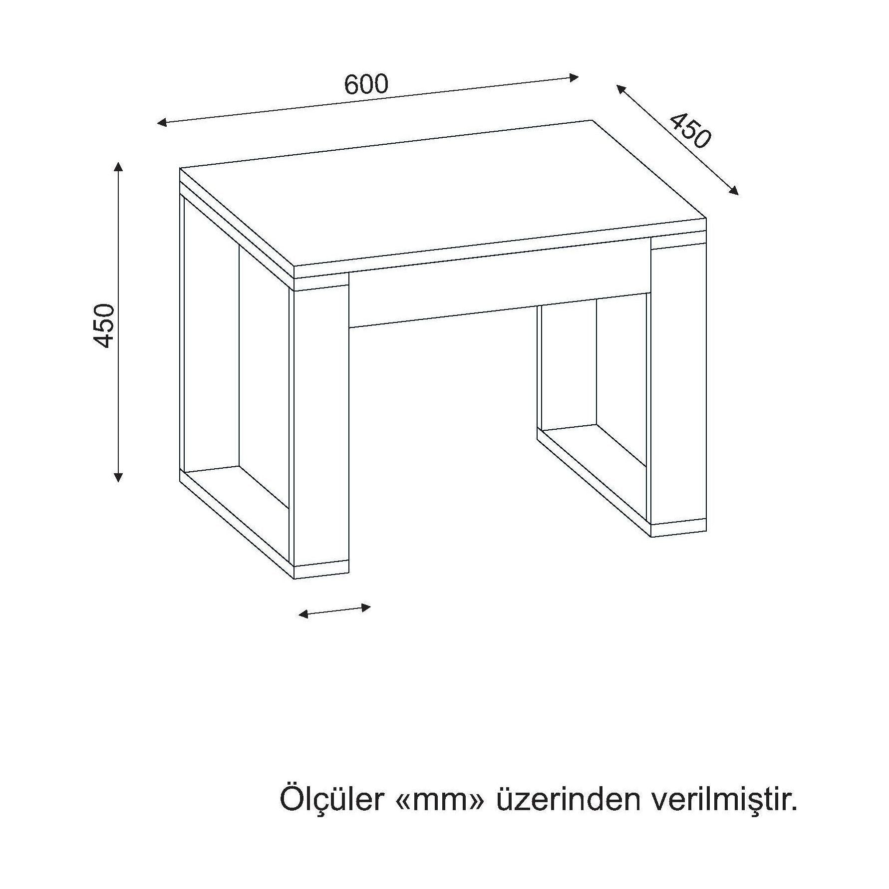 Masuta cafea Arda, stejar/alb, PAL, 60x45x45 cm