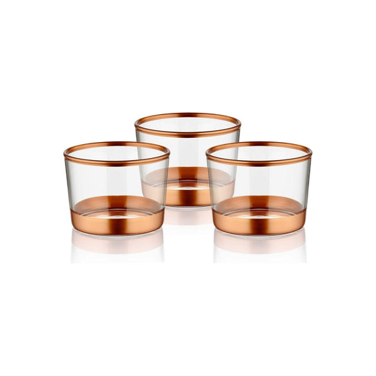 Set 3 boluri GLM0017, sticla 100%, 6x8x8 cm