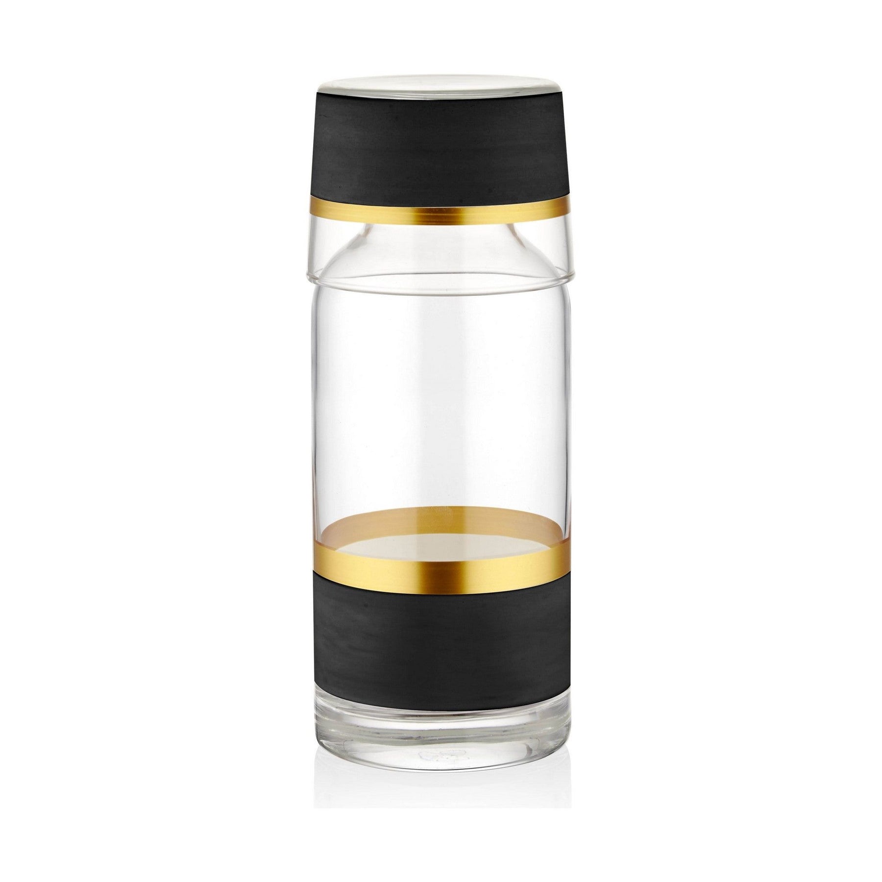 Sticla GLW0007, negru/auriu/transparent, 100% sticla, 6 buc