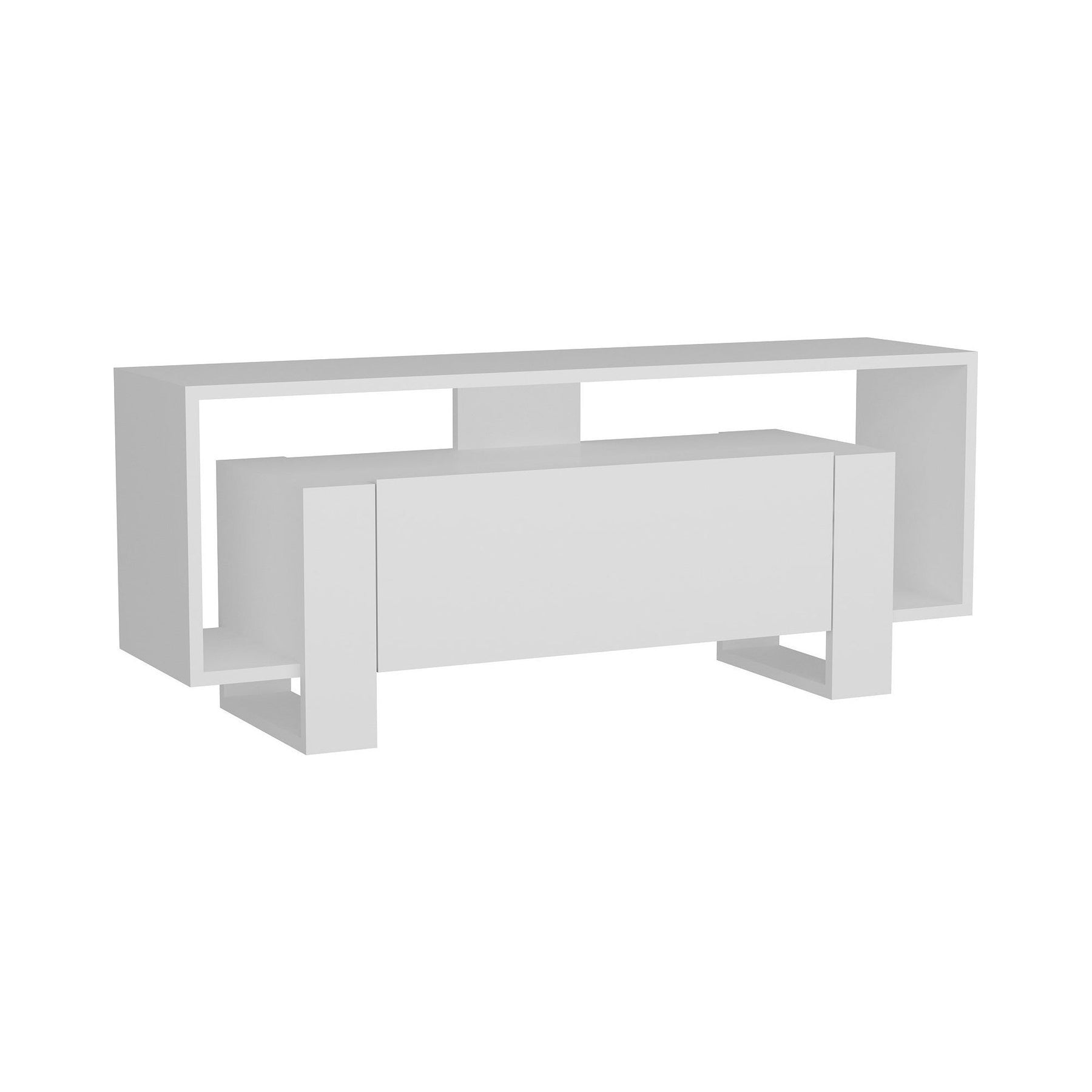Comoda TV Mery, din PAL melaminat, alb, 120x33x49 cm