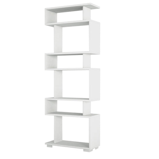 Biblioteca Blok, alb, PAL melaminat, 60x165x20 cm