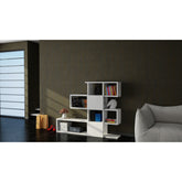 Biblioteca Karlin, din PAL melaminat, alb, 120x20x109 cm