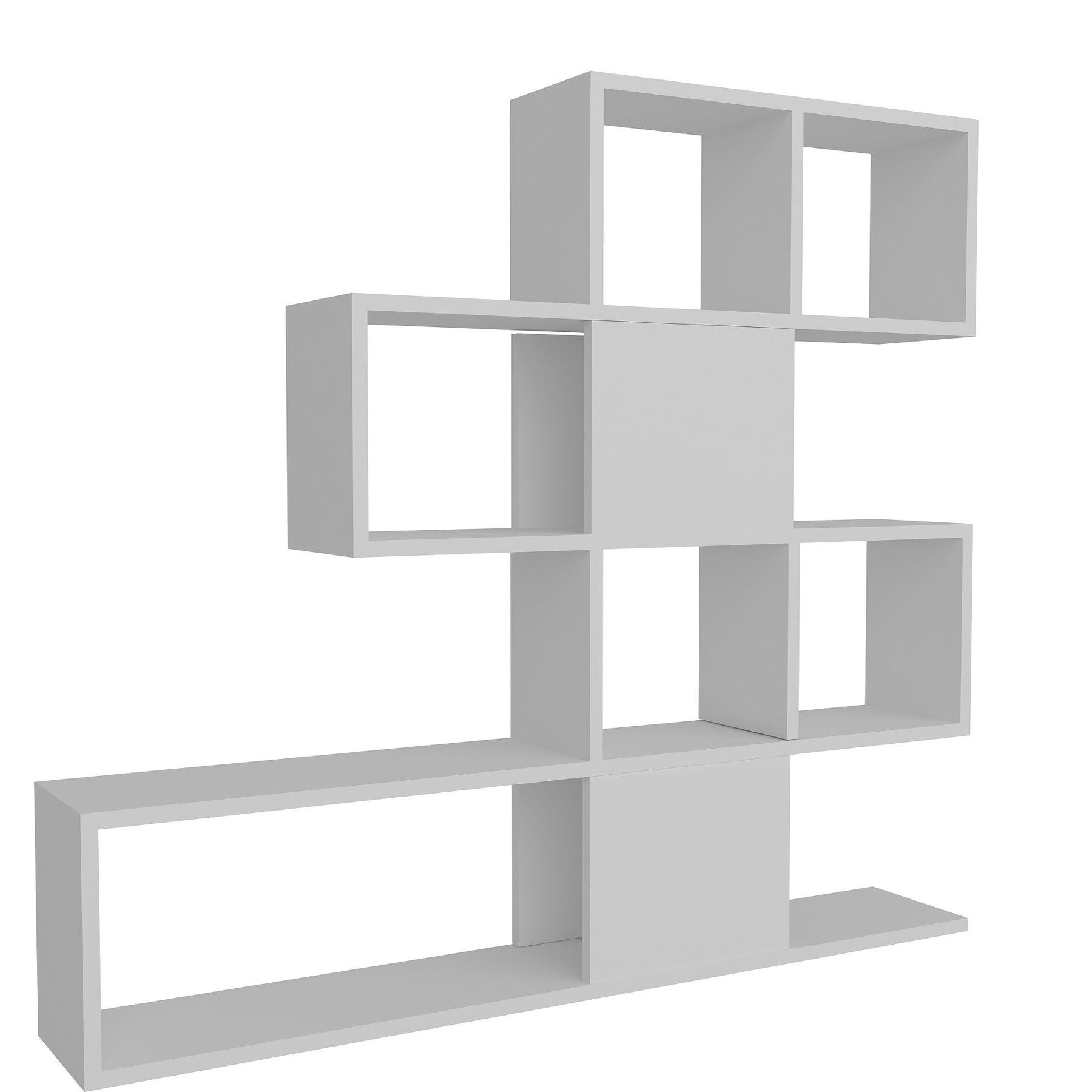 Biblioteca Karlin, din PAL melaminat, alb, 120x20x109 cm