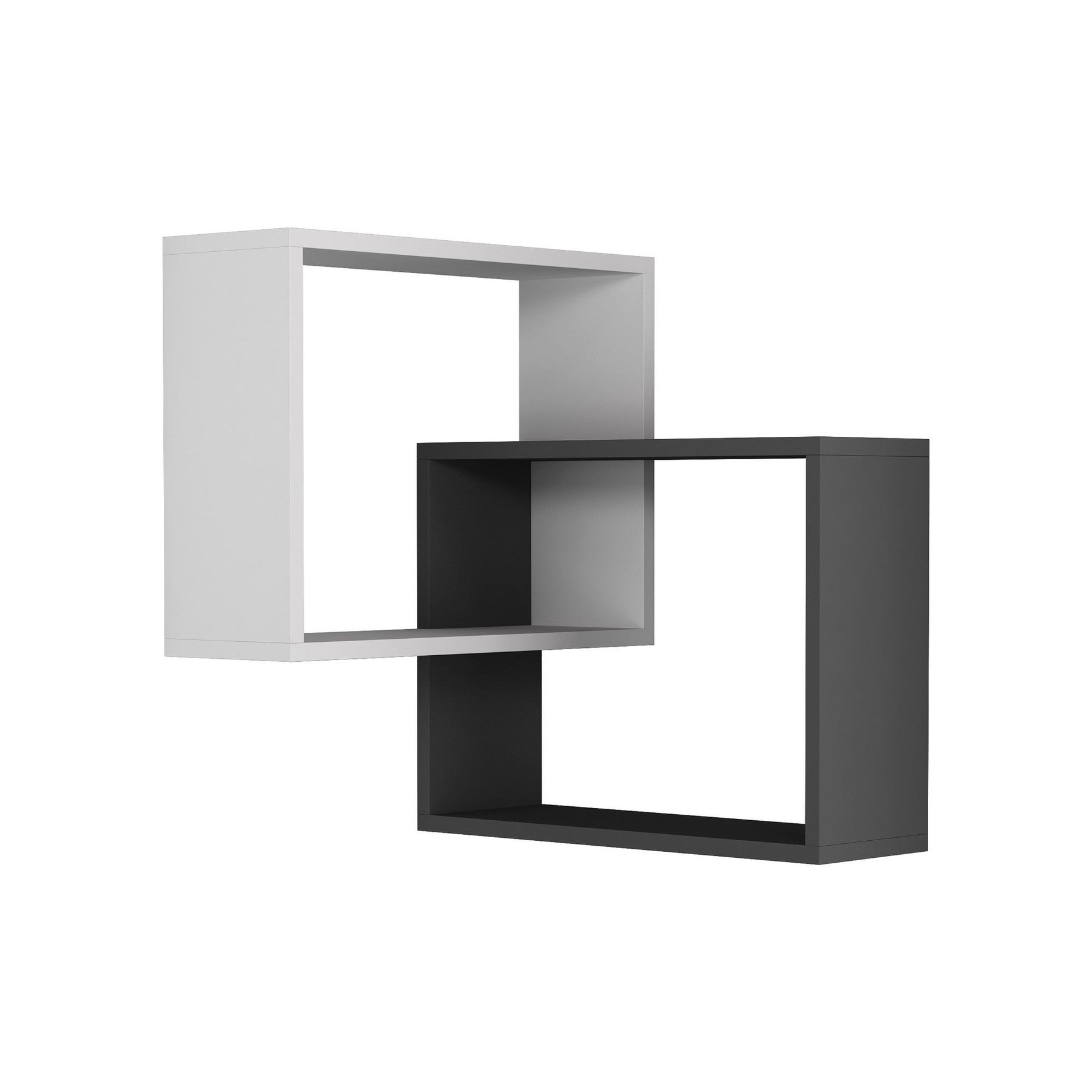 Raft Ring, alb/gri antracit, PAL melaminat, 68x60x68 cm