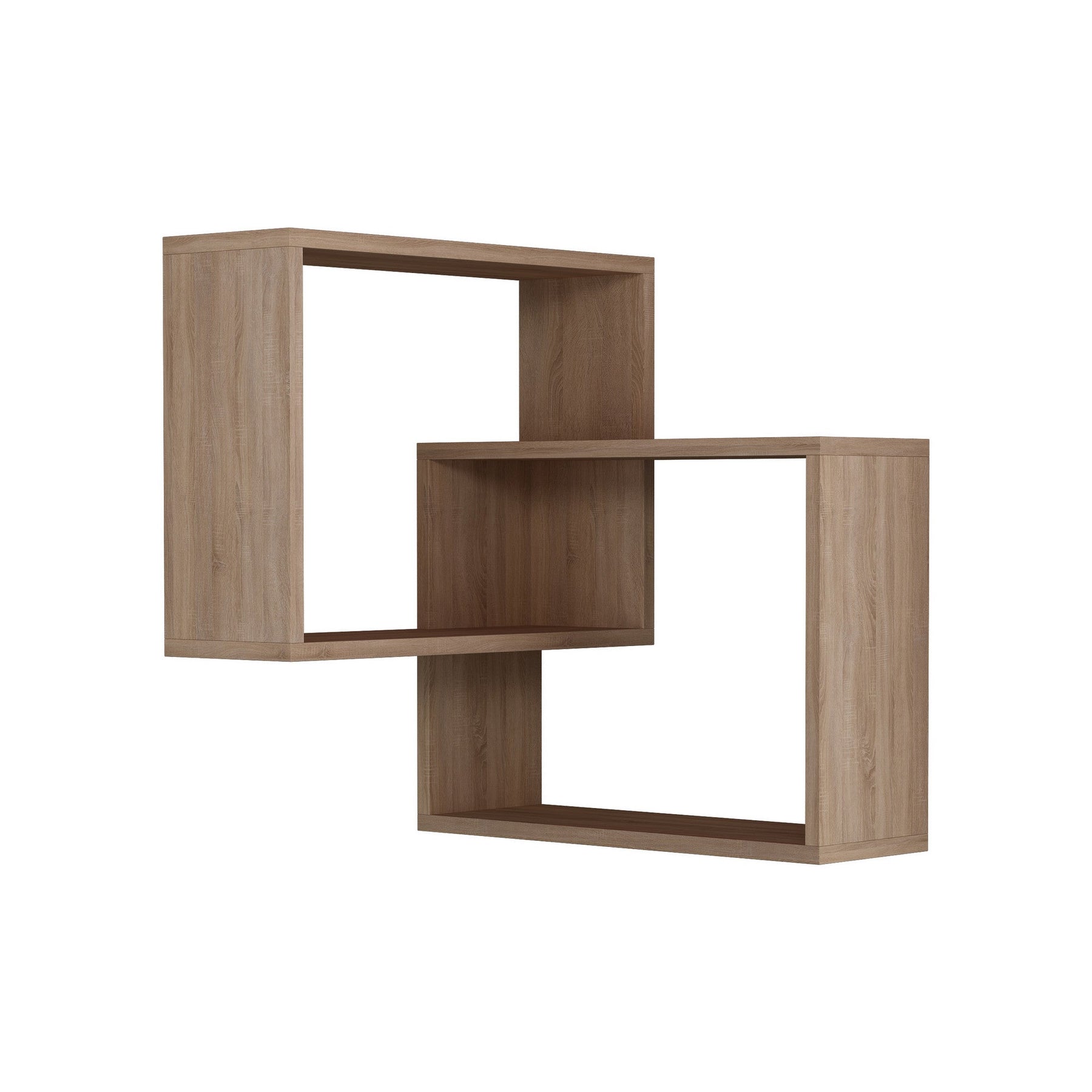 Raft de perete Ring, stejar, 100% PAL melaminat, 68x68x60 cm