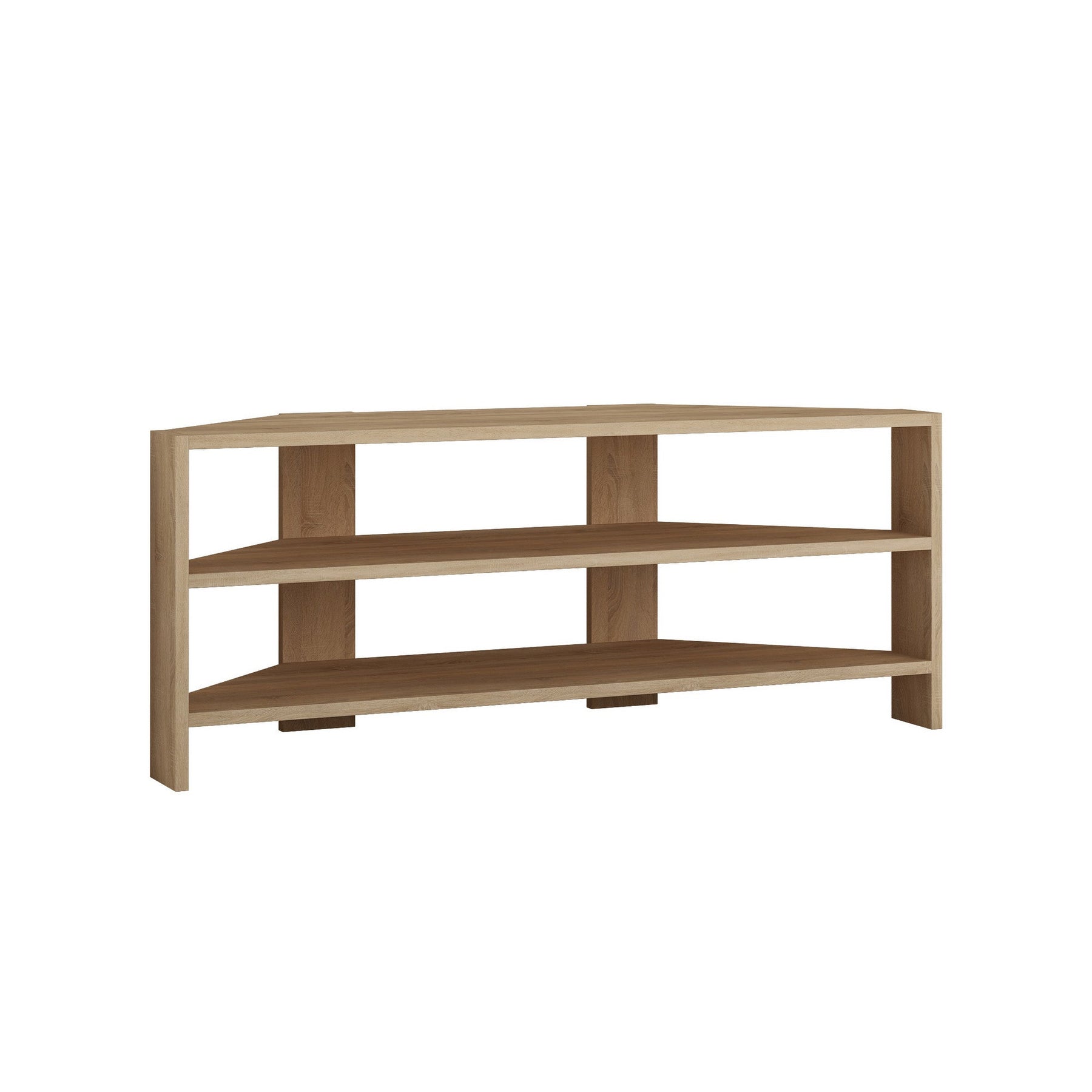 Comoda TV Thales Corner, stejar, PAL melaminat, 114x36x45 cm