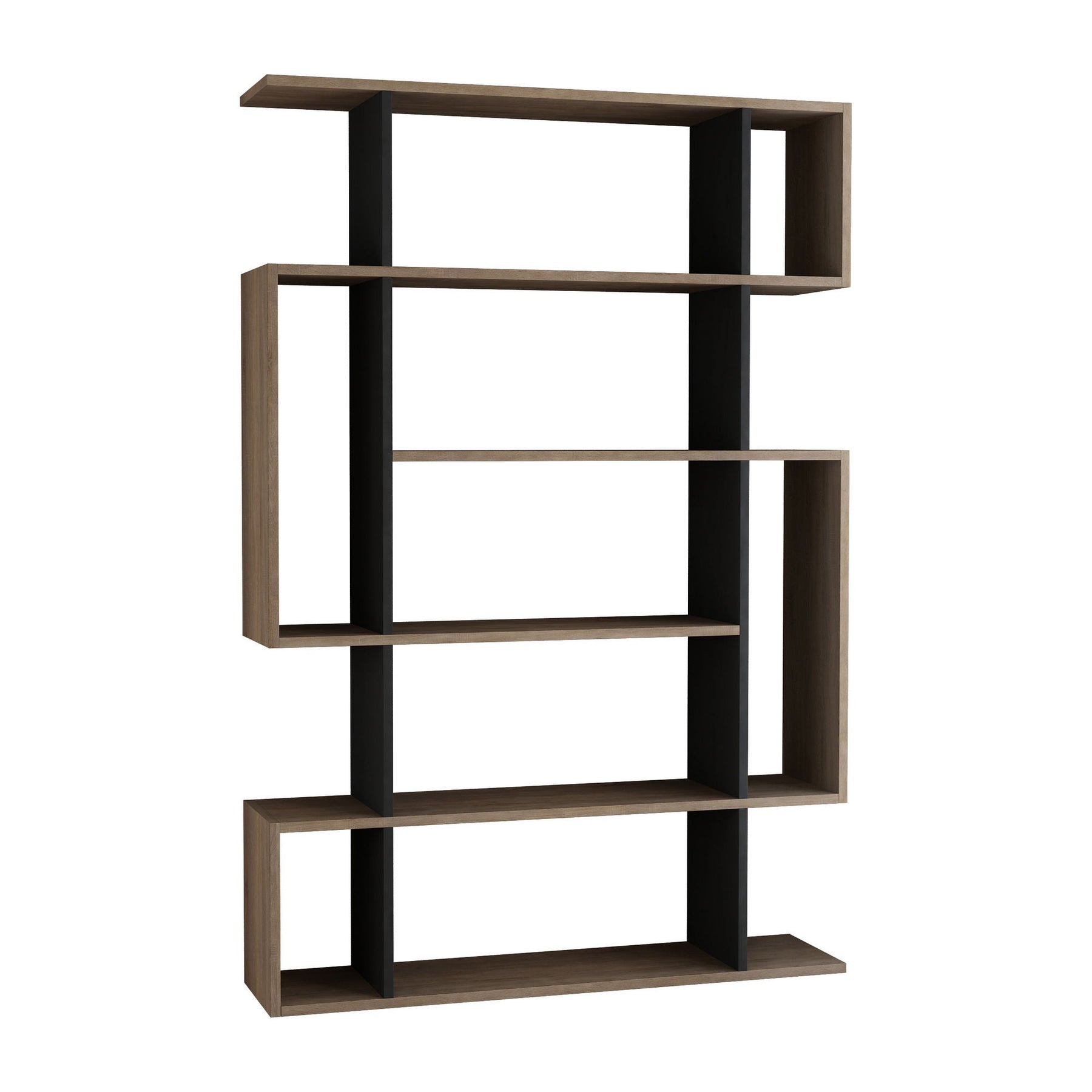 Biblioteca Mito, din PAL melaminat, stejar sonoma/gri antracit, 110x26x161 cm