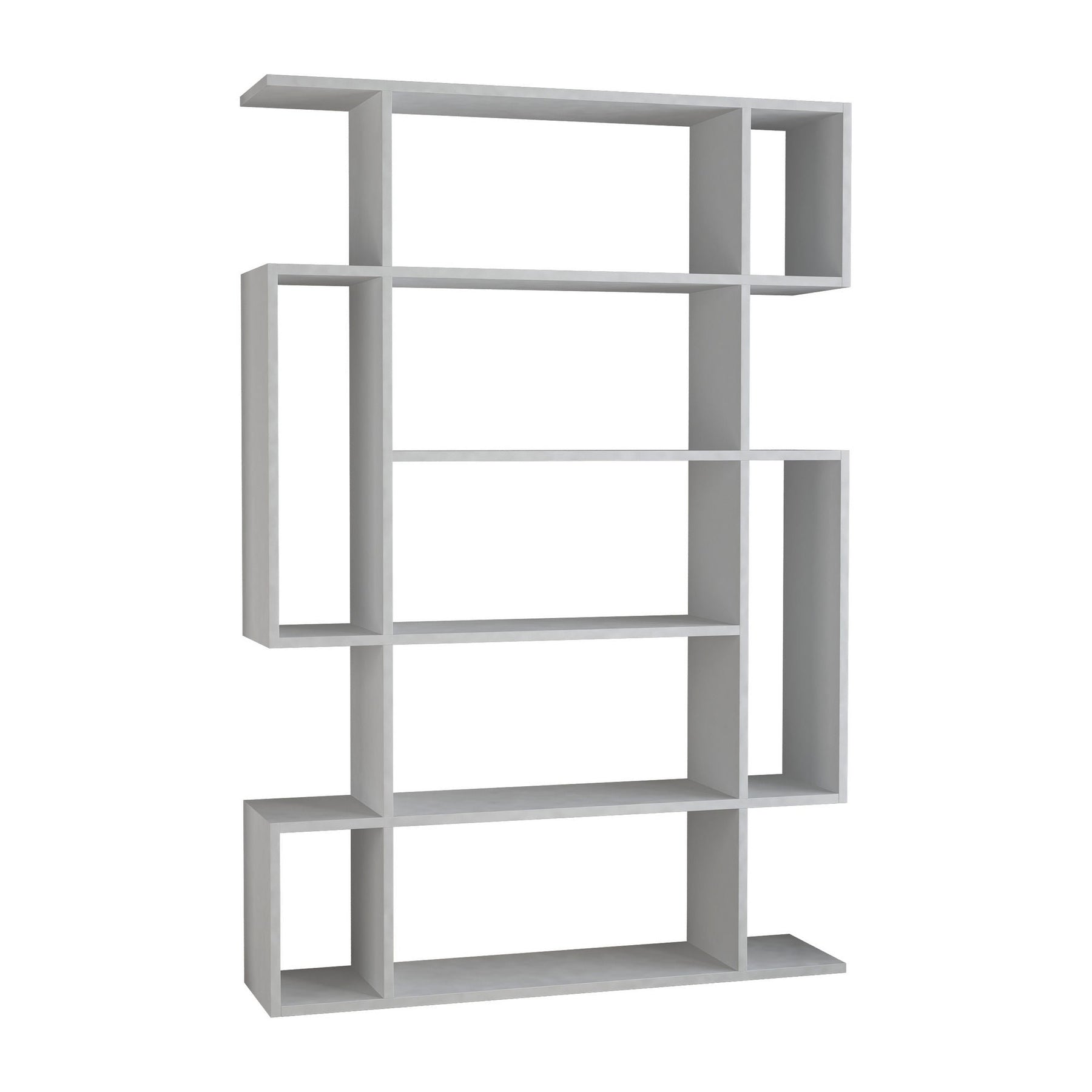 Biblioteca Mito, din PAL melaminat, alb, 110x26x161 cm