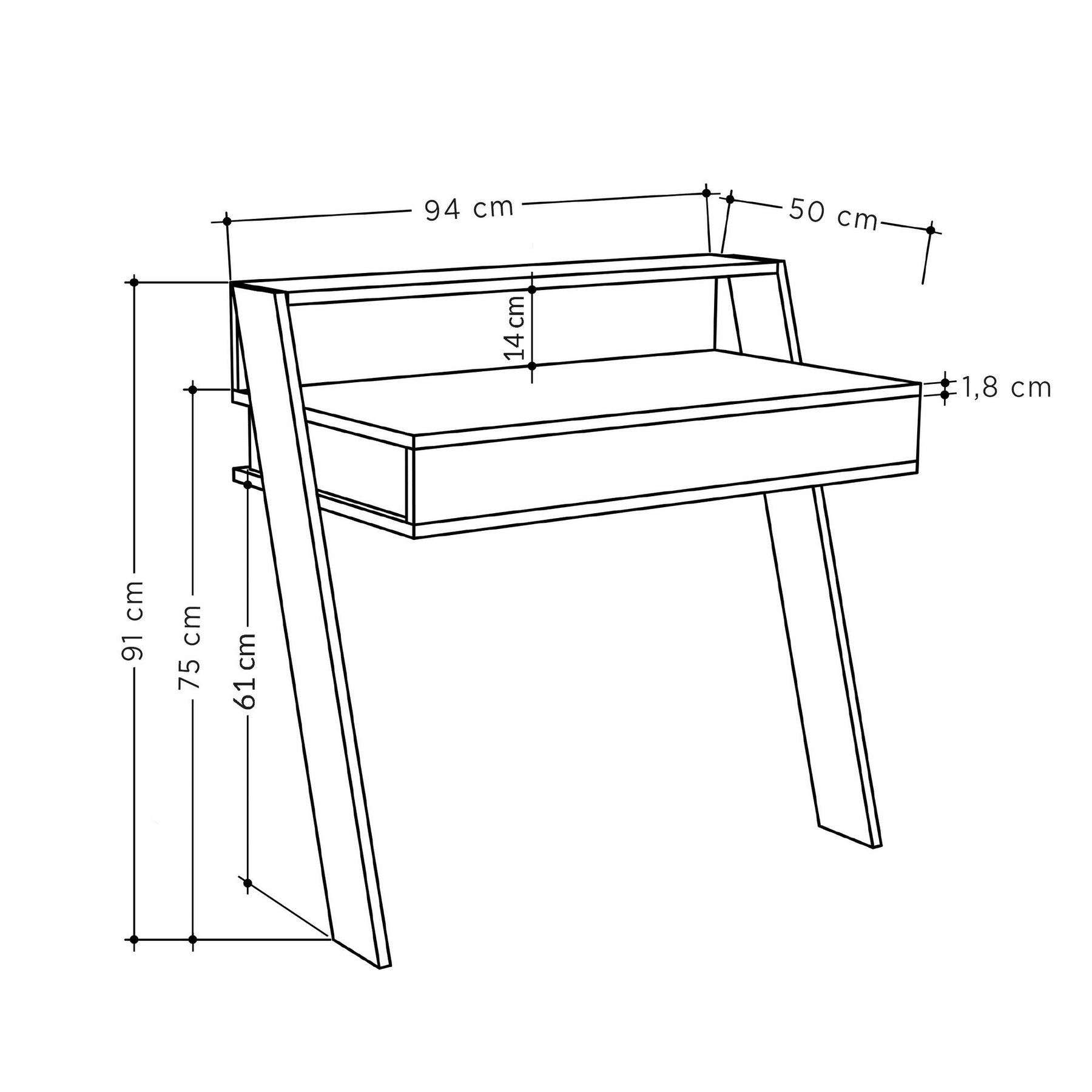 Birou Cowork, gri, PAL, 94x50x91 cm