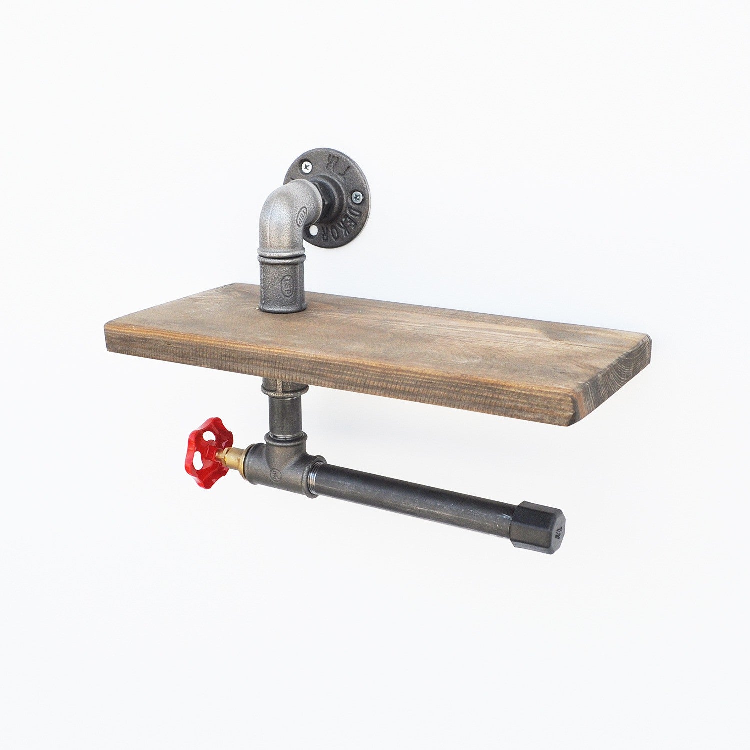 Suport pentru hartie igienica Boruraf175, metal/lemn molid, 31x22x14 cm