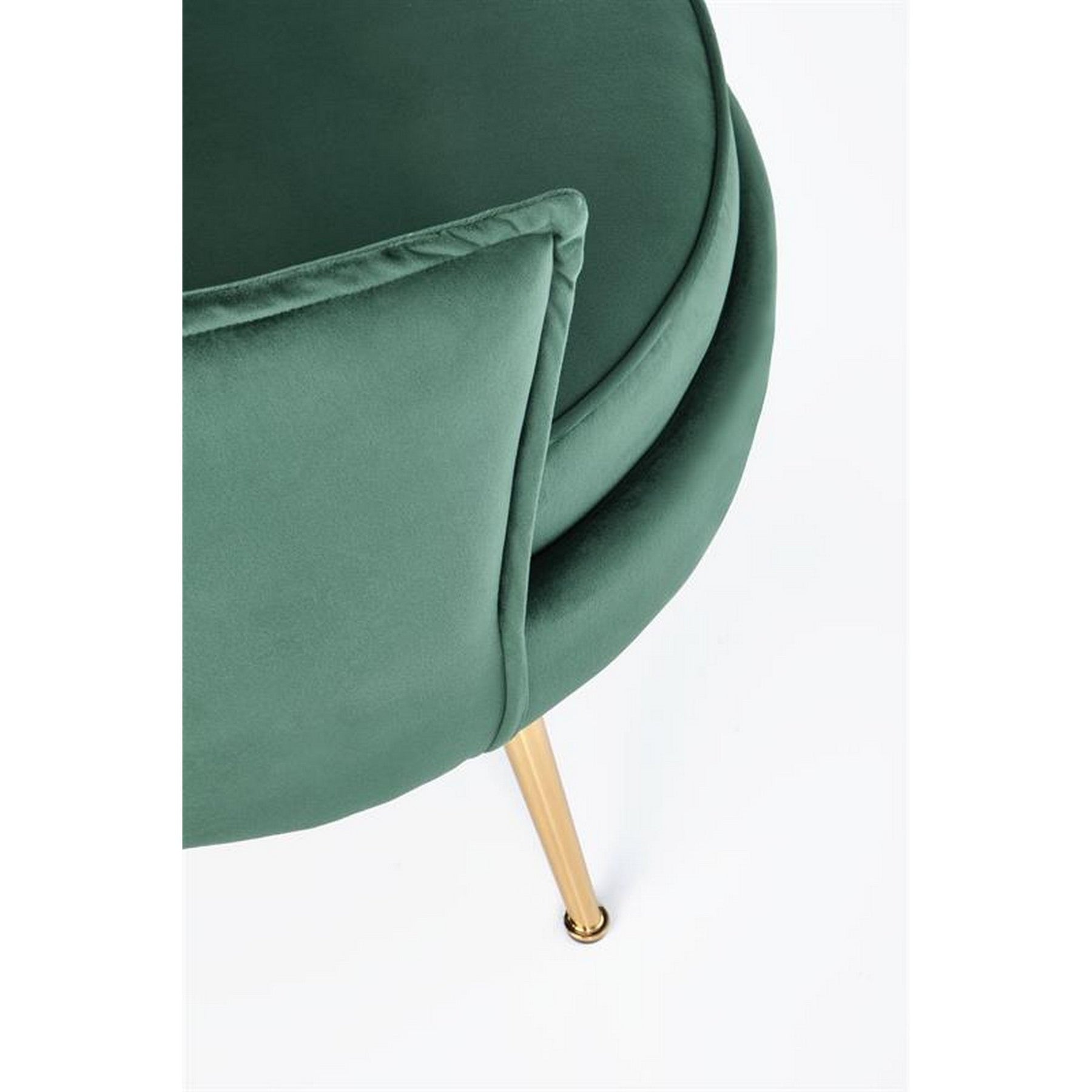 Fotoliu modern Almond, verde inchis/auriu, 90x90x87 cm