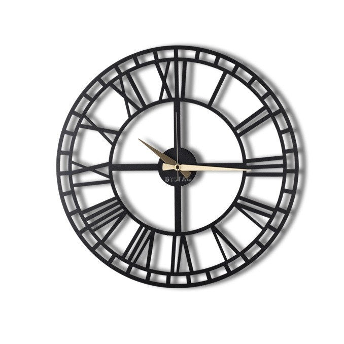 Ceas perete Classic, negru, metal, 50x50 cm