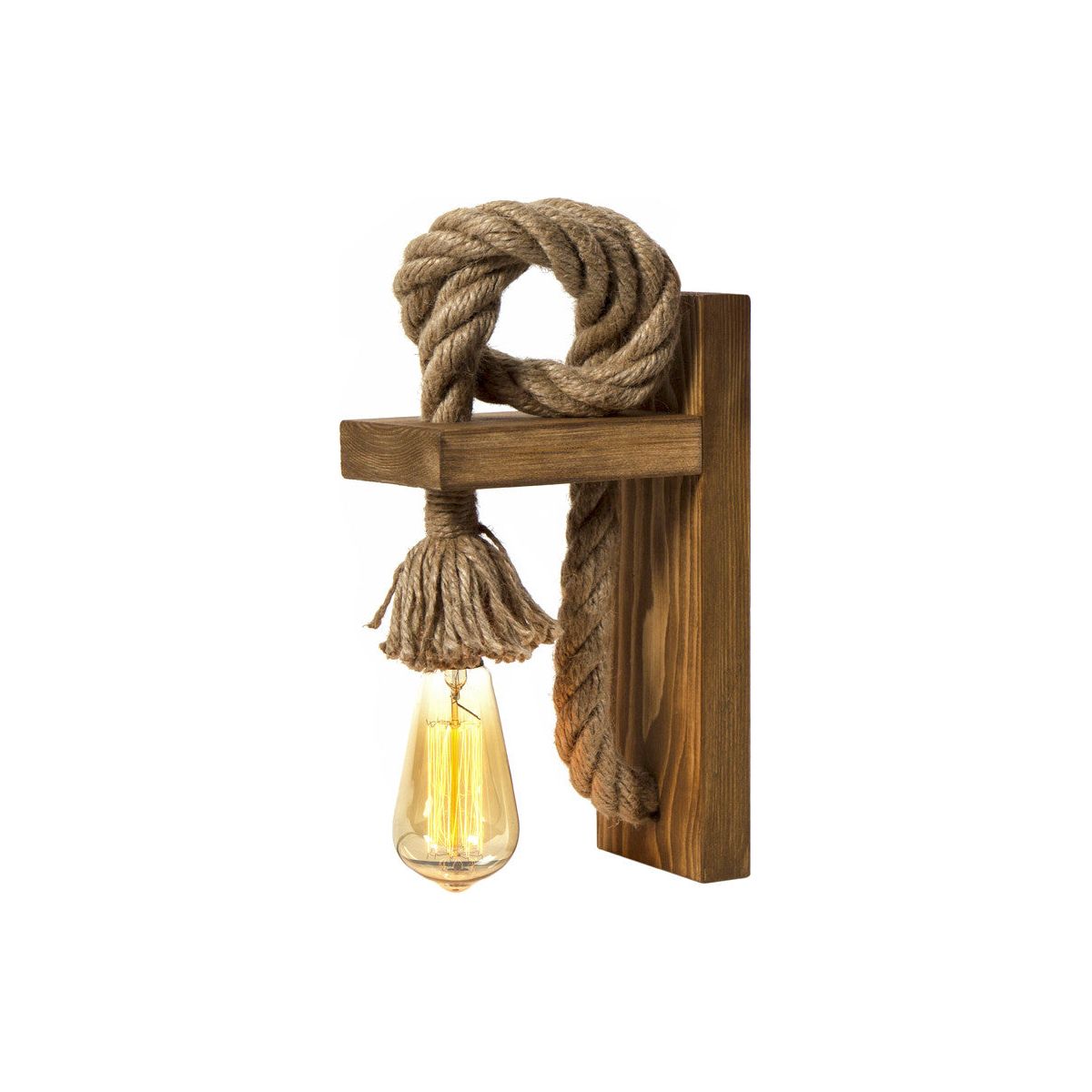 Lampa de perete KN14, lemn brad 100%, 18x30x10 cm