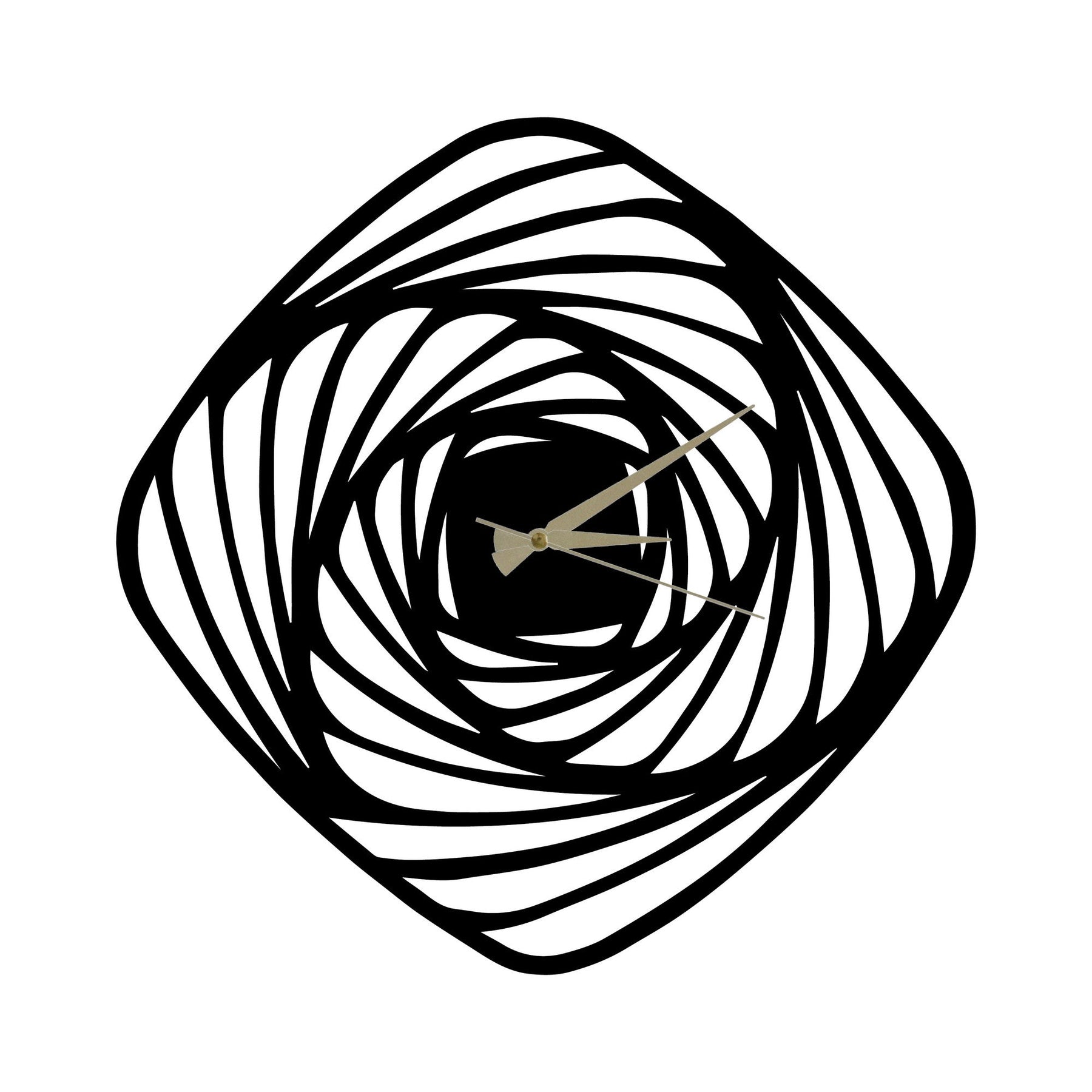 Ceas de perete decorativ, metal 100%. negru, 50 x 50 cm