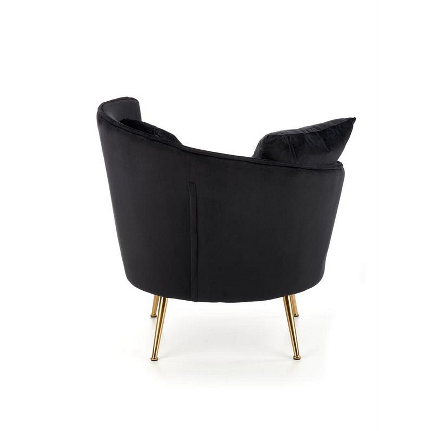 Fotoliu modern Almond, negru/auriu, 90x90x87 cm
