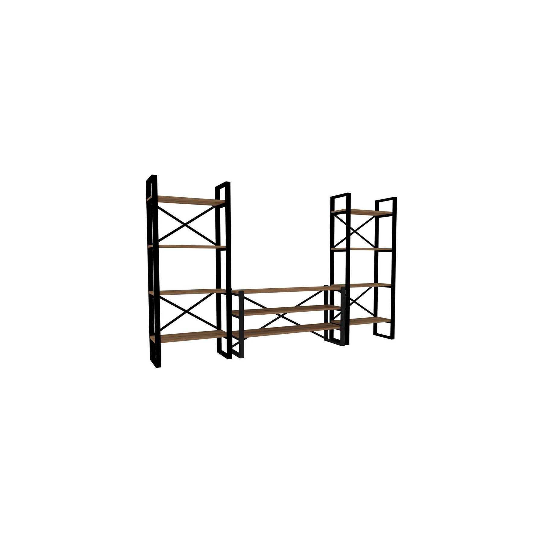 Set mobilier living Egzotik-Modern, nuc, PAL melaminat, 120x59x32 cm