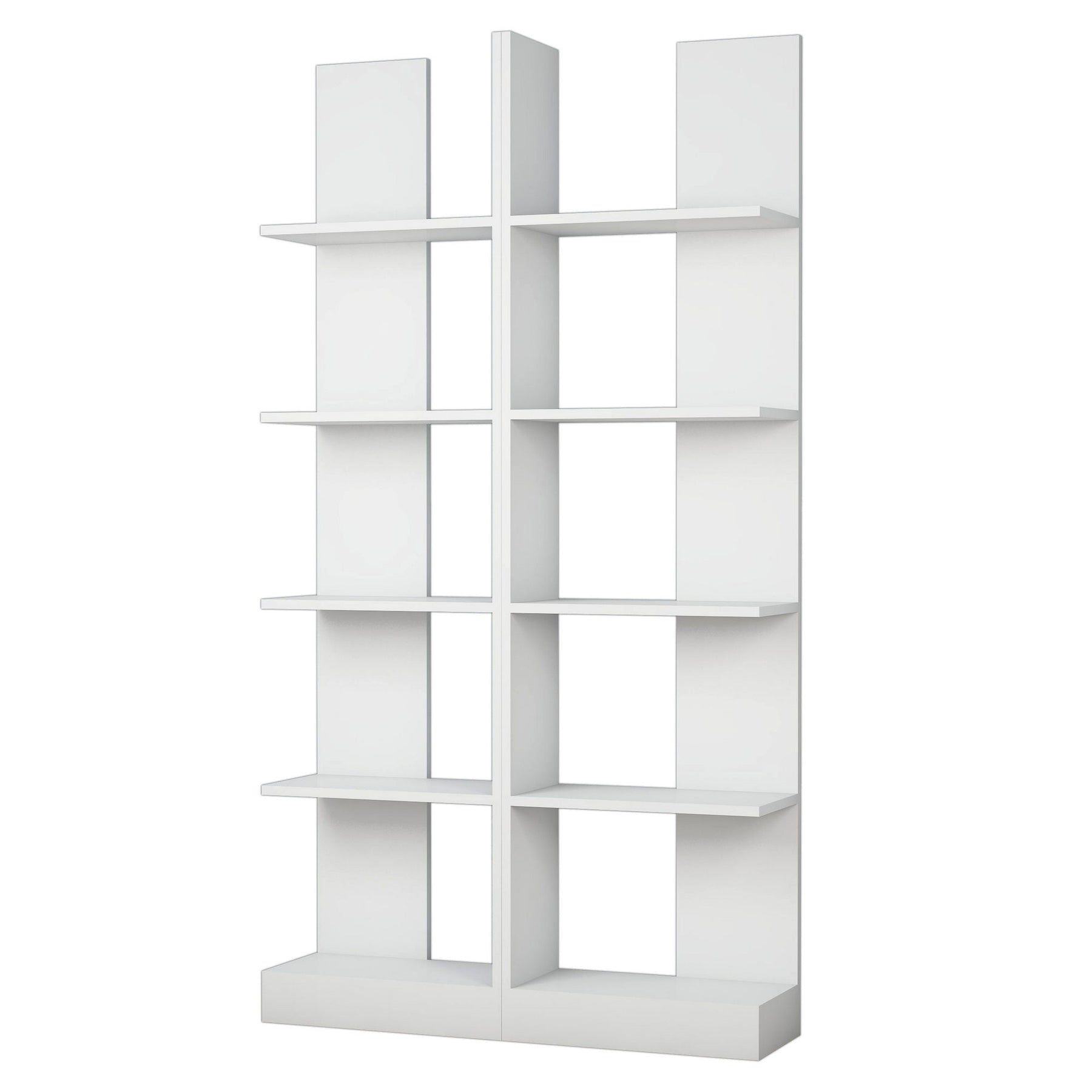 Biblioteca Ikiz, din PAL melaminat, alb, 100x26x187 cm