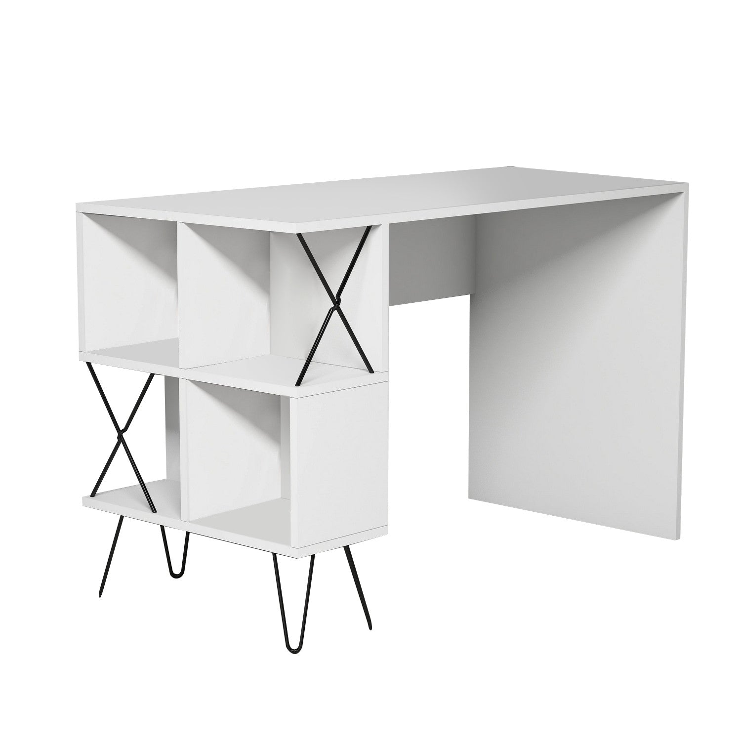 Birou Extra, din PAL melaminat, alb, 120x60x79 cm