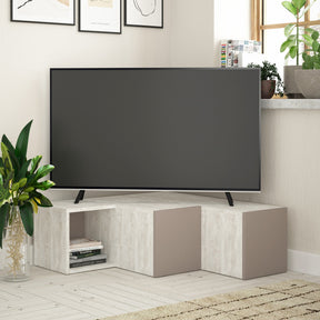 Comoda TV Compact, bej/gri, PAL, 90x32x92 cm