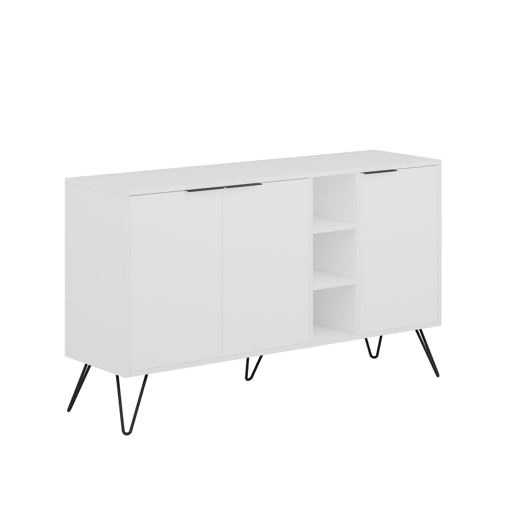 Comoda Clara, alb, PAL, 142x36x83 cm