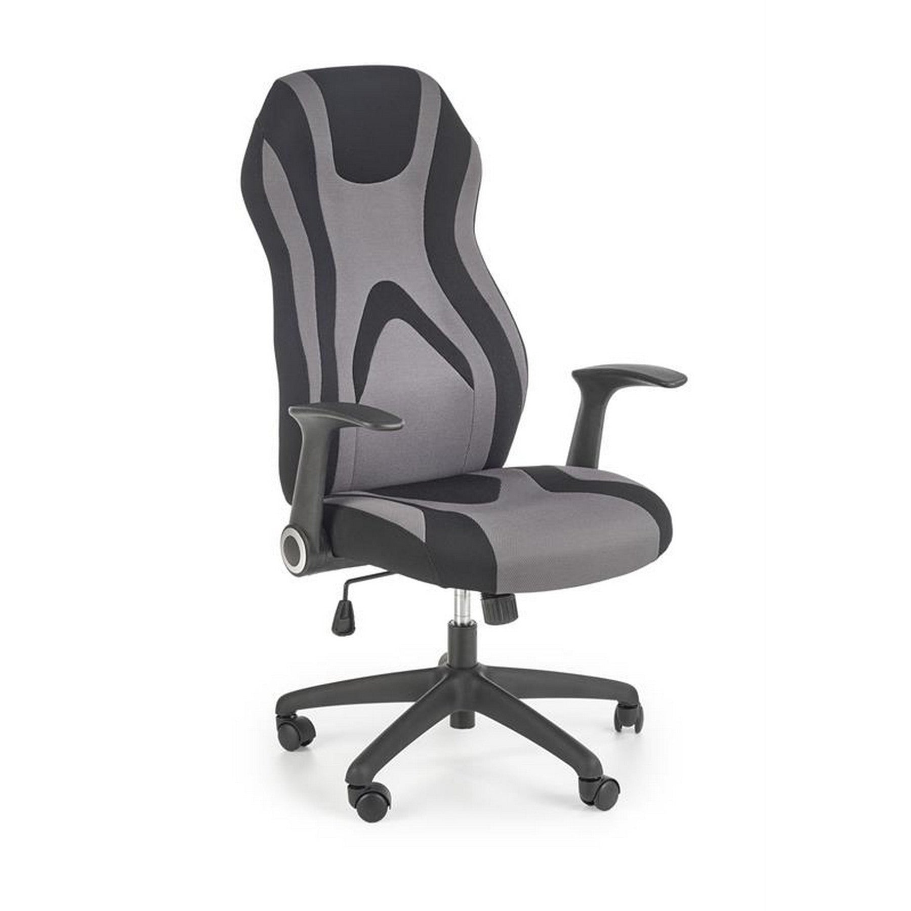 Scaun birou Jofrey, negru/gri, 66x64x109/117 cm