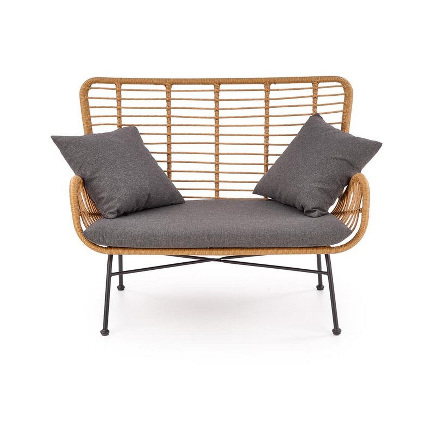 Canapea gradina IKARO XL, stejar/gri, 120x70x96 cm