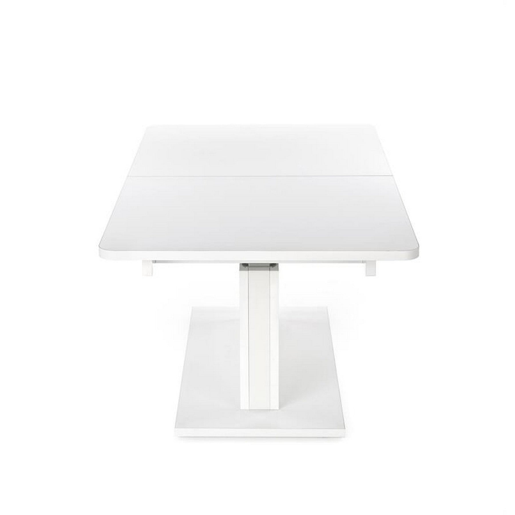 Masa extensibila BUSETTI, alb mat, reglare pe inaltime si lungime, 126/167x70x56/74 cm