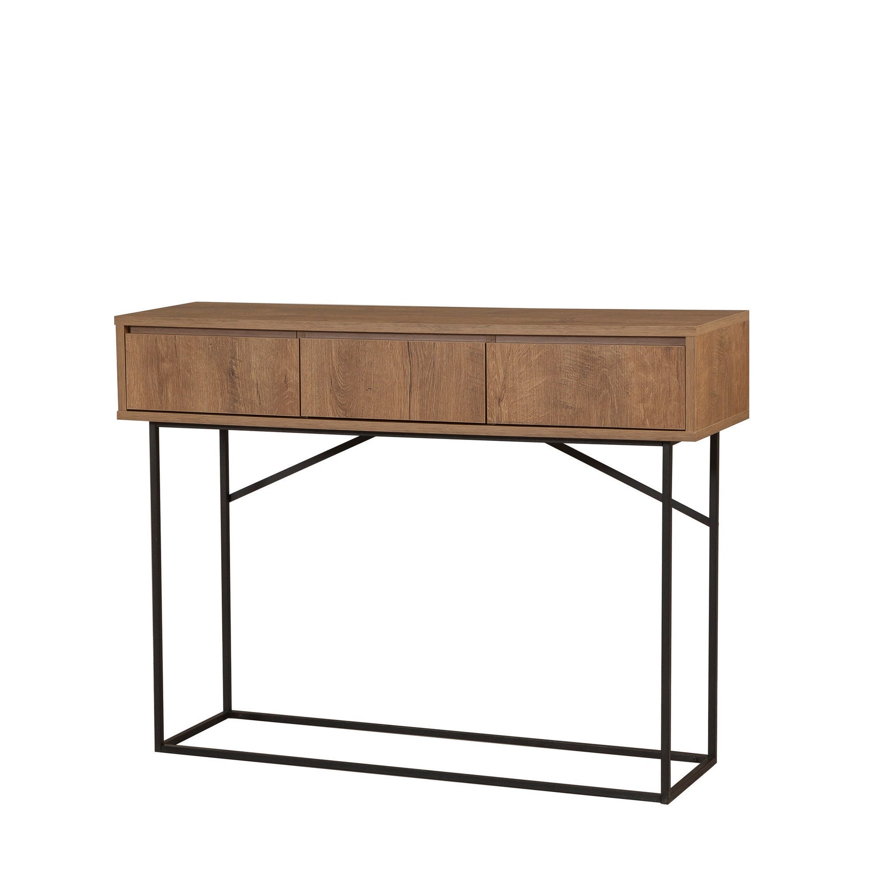 Consola Mia, nuc/negru, PAL melaminat, 120x90x36 cm