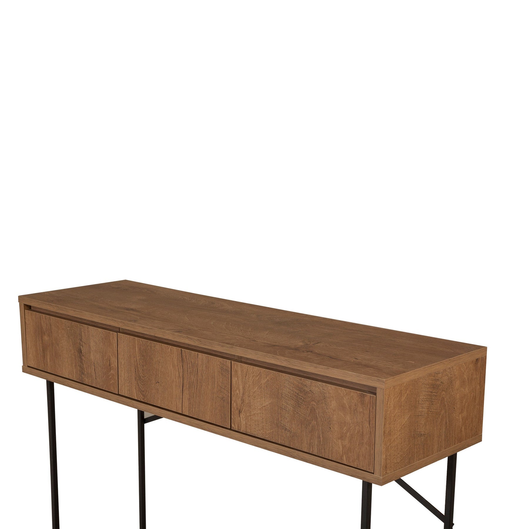 Consola Mia, nuc/negru, PAL melaminat, 120x90x36 cm
