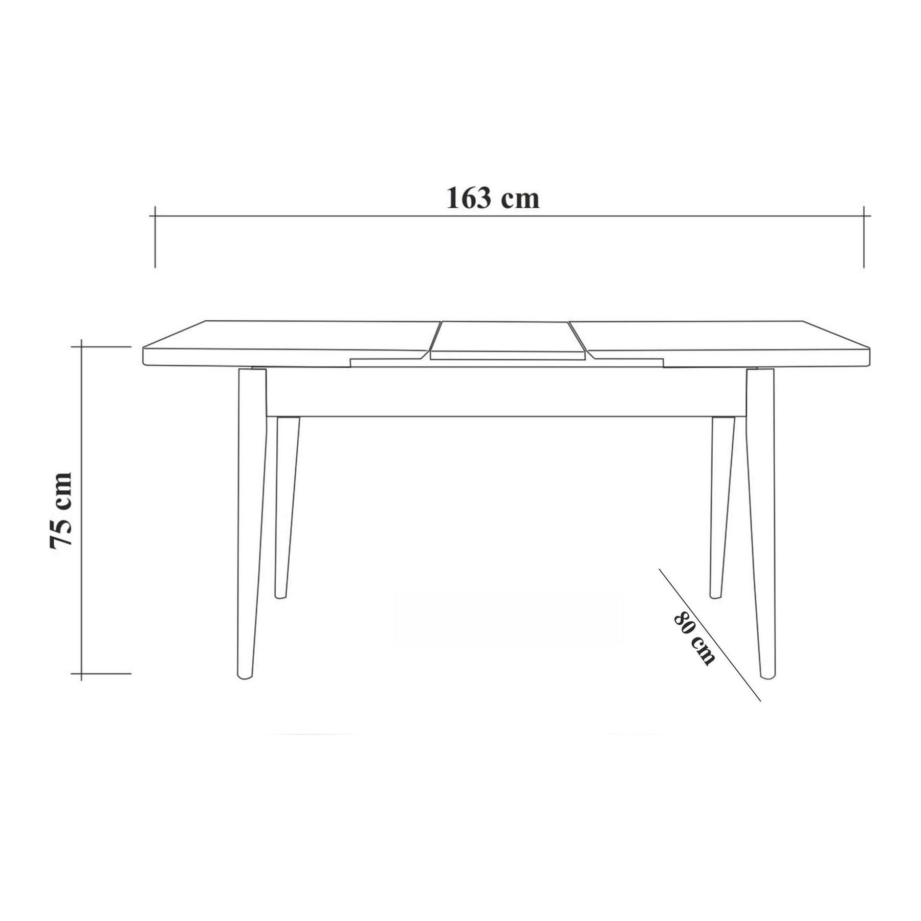 Set Masa, Scaune si Bancheta Vina 0701, 4 piese, din PAL melaminat, alb/soho, 163x80x75 cm