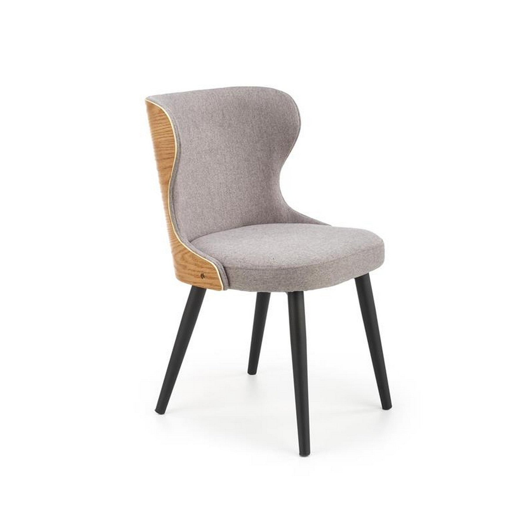 Scaun K452, gri/stejar, 53x56x80 cm