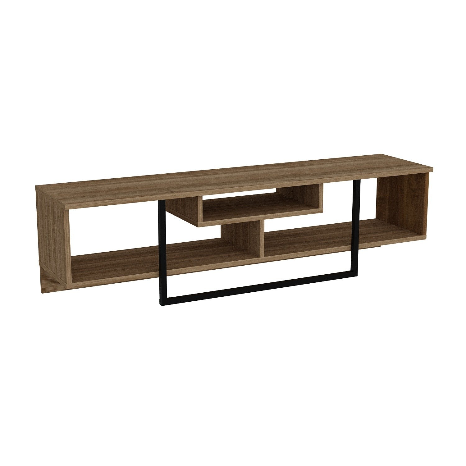 Comoda TV Asal 150, nuc, PAL melaminat, 149x40x35 cm