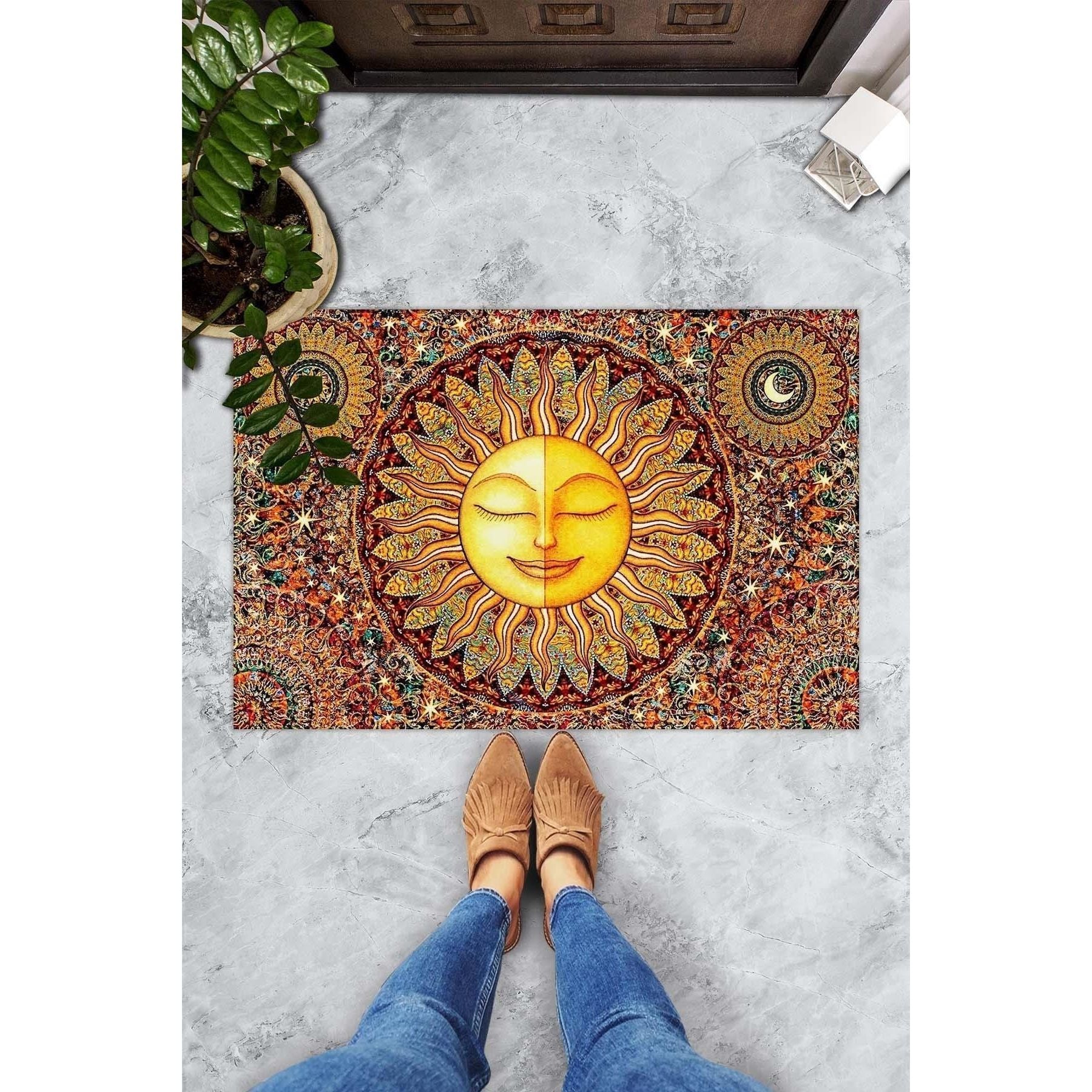 Covoras Happy Sun, 40x60 cm, forma dreptunghiulara, material PVC, multicolor