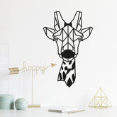 Accesoriu decorativ Giraffe, negru, metal, 33x50 cm