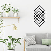 Accesoriu decorativ Geometry, negru, metal, 30x60 cm