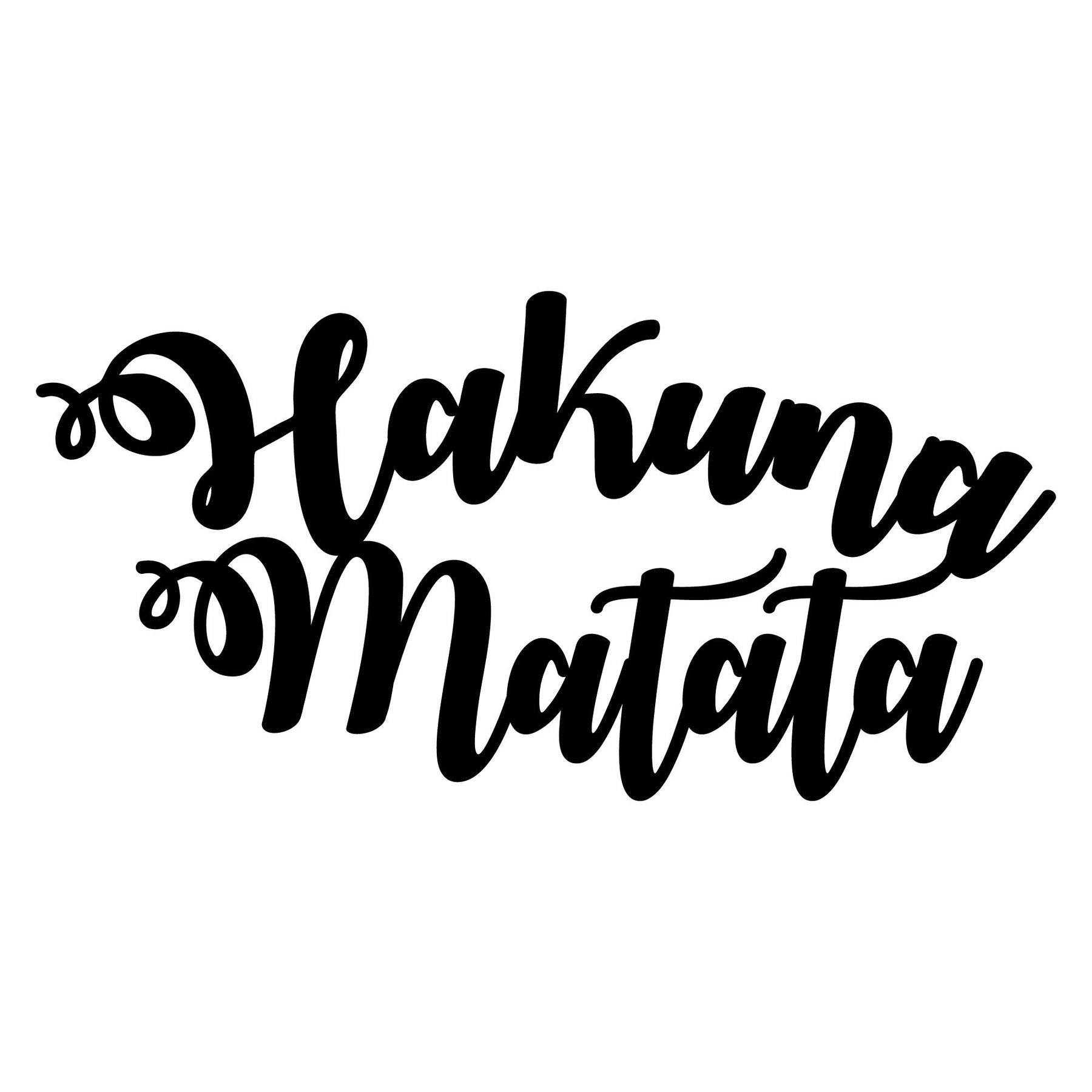 Decoratiune perete Hakuna Matata, metal 100%, negru, 70 x 35 cm