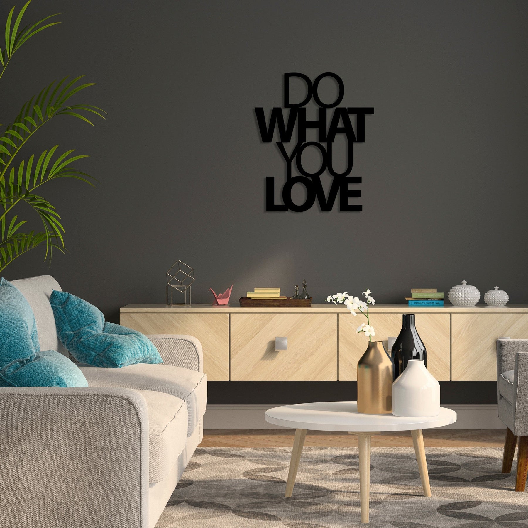 Accesoriu decorativ 891TNL1771, negru, metal, 47x55 cm