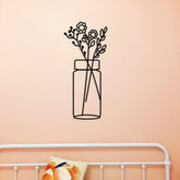 Accesoriu decorativ Flower 5, negru, metal, 58x61 cm