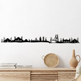Accesoriu decorativ Istanbul Skyline, negru, metal, 117x13 cm