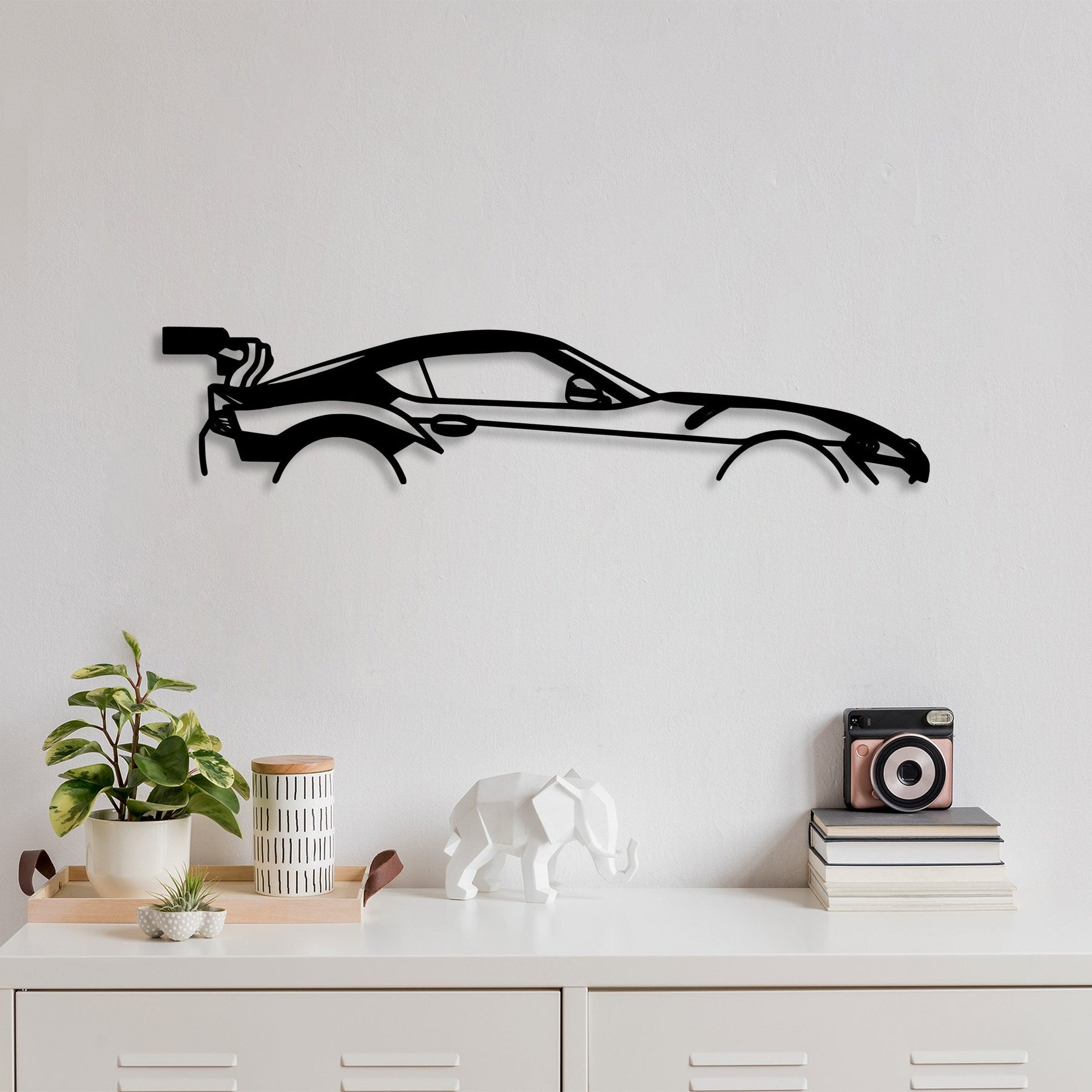 Accesoriu decorativ 891TNL2359, negru, metal, 70x14 cm