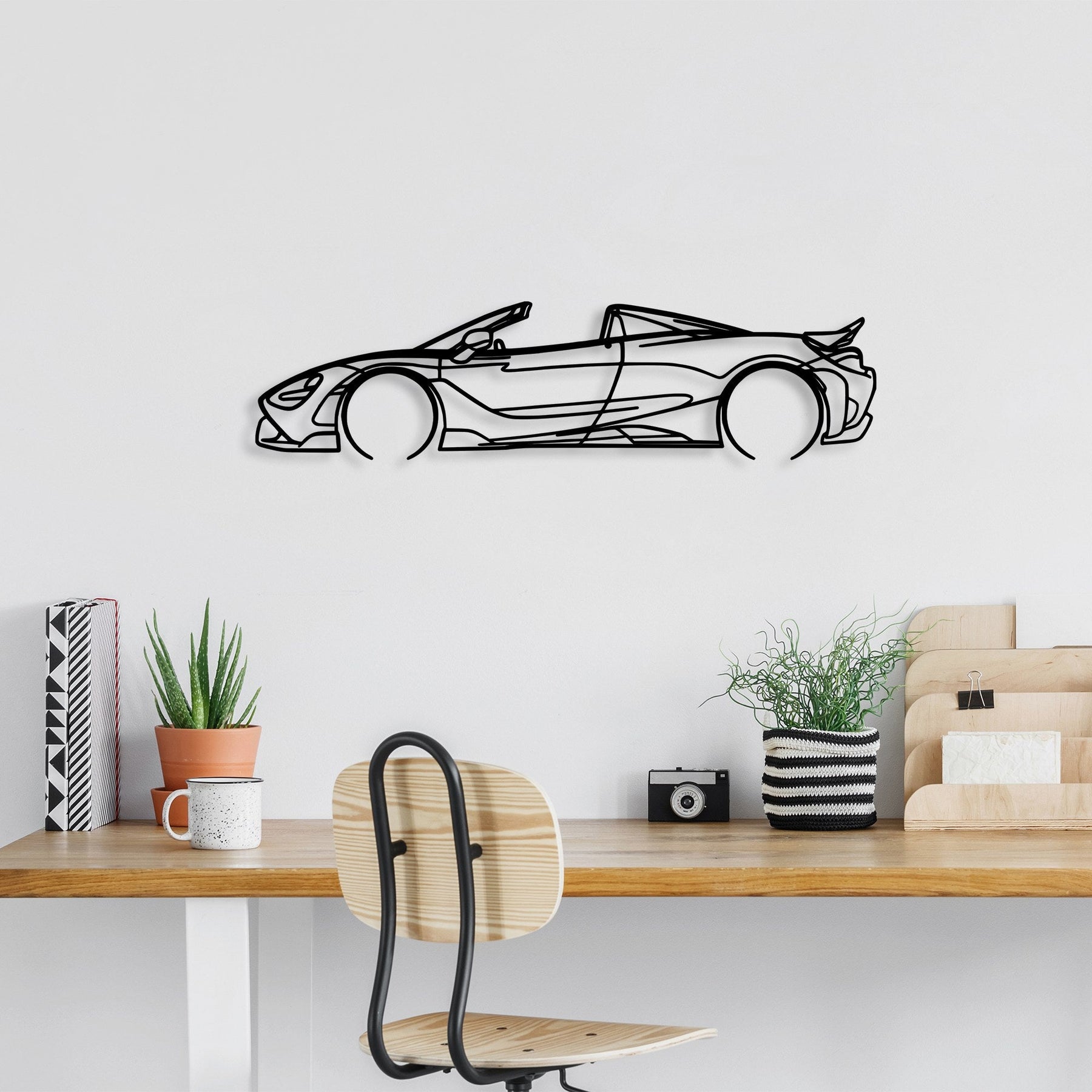 Accesoriu decorativ McLaren 720S, negru, metal, 70x17 cm