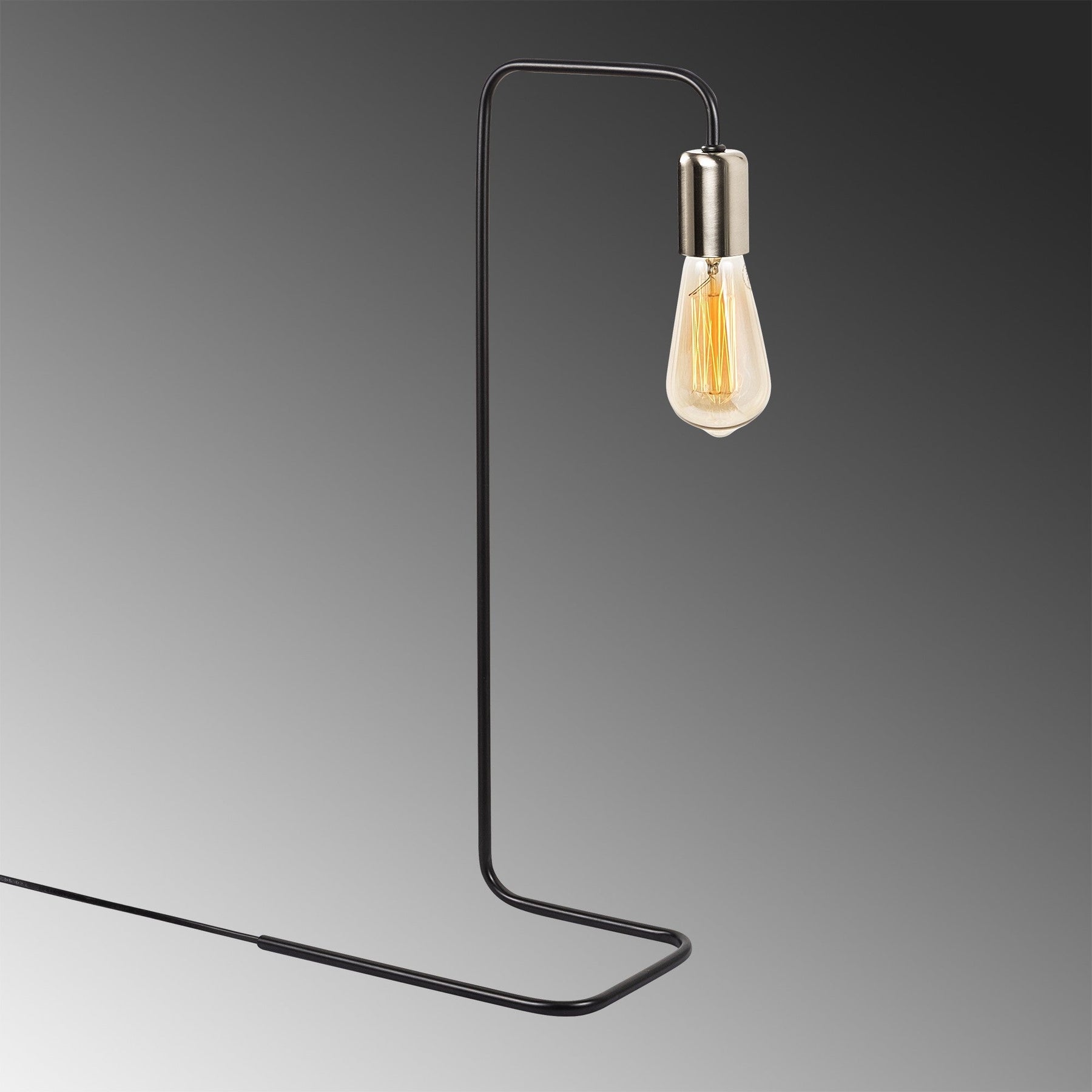 Veioza Denge-3440, negru/nichel, metal, 28x55 cm
